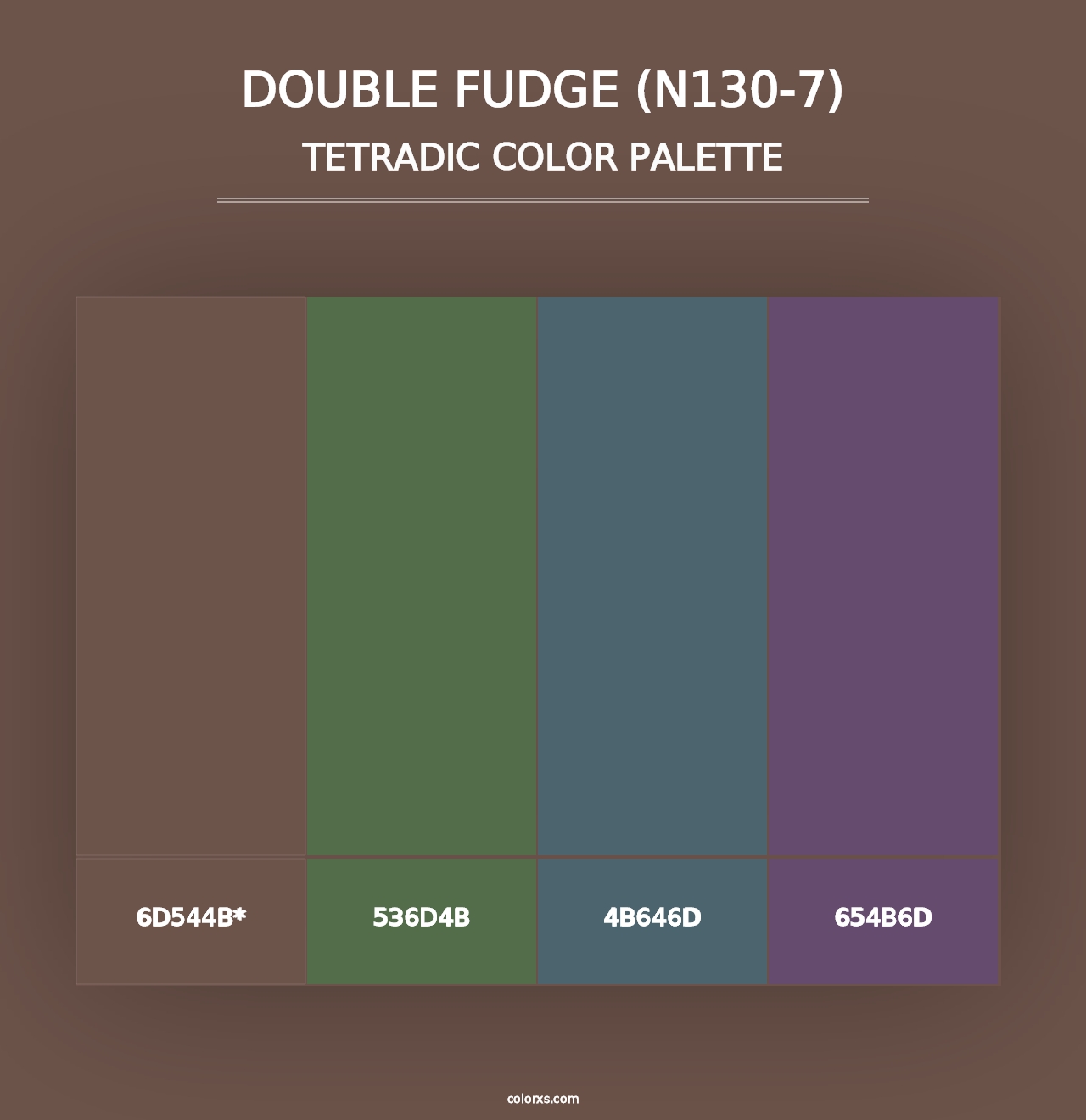 Double Fudge (N130-7) - Tetradic Color Palette