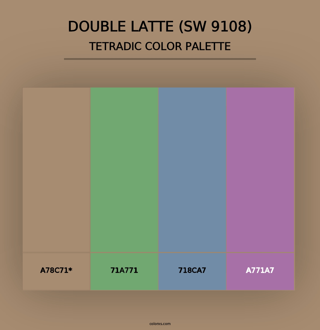 Double Latte (SW 9108) - Tetradic Color Palette