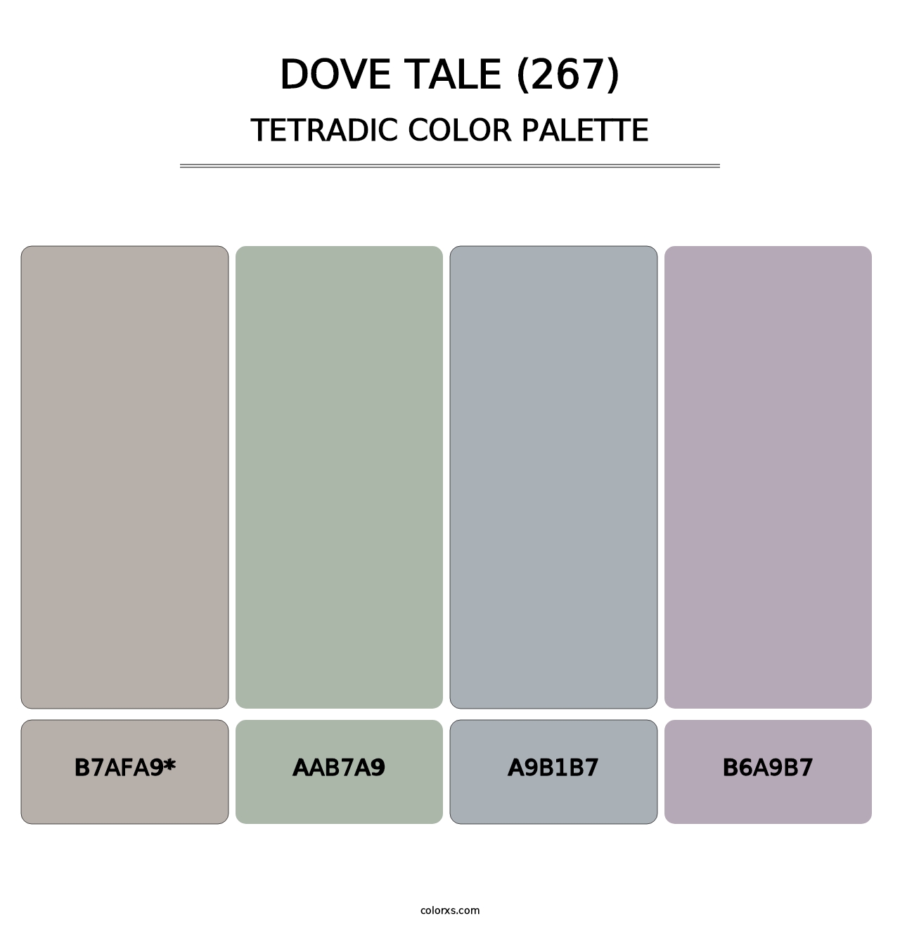 Dove Tale (267) - Tetradic Color Palette