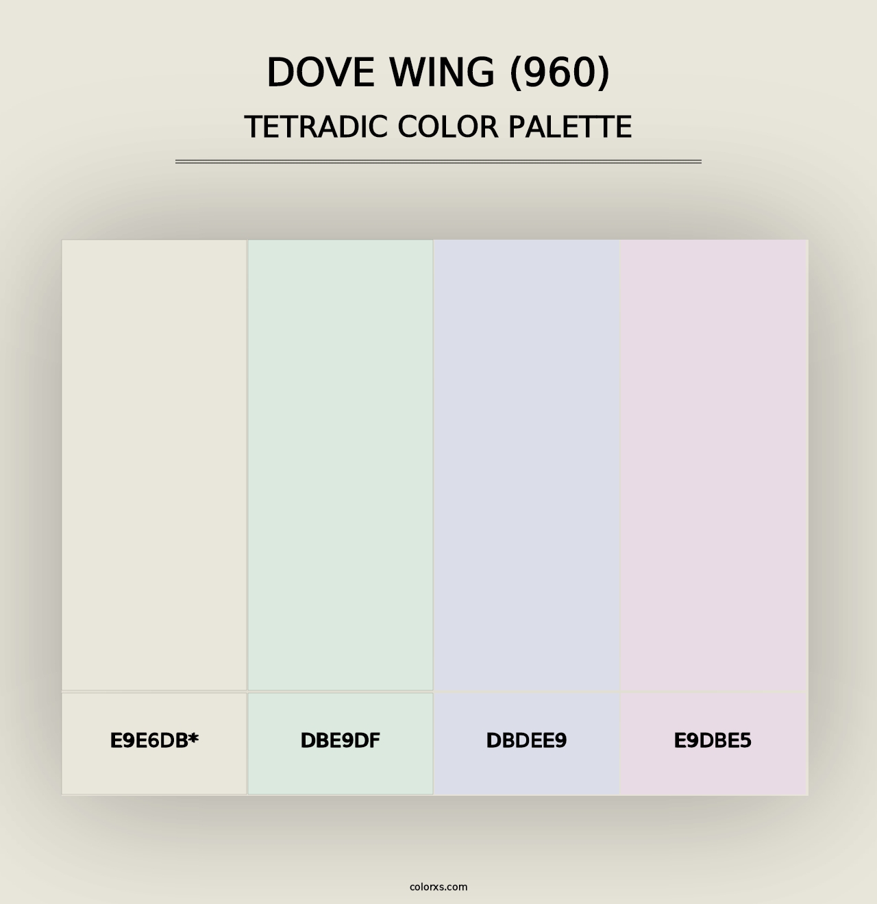 Dove Wing (960) - Tetradic Color Palette