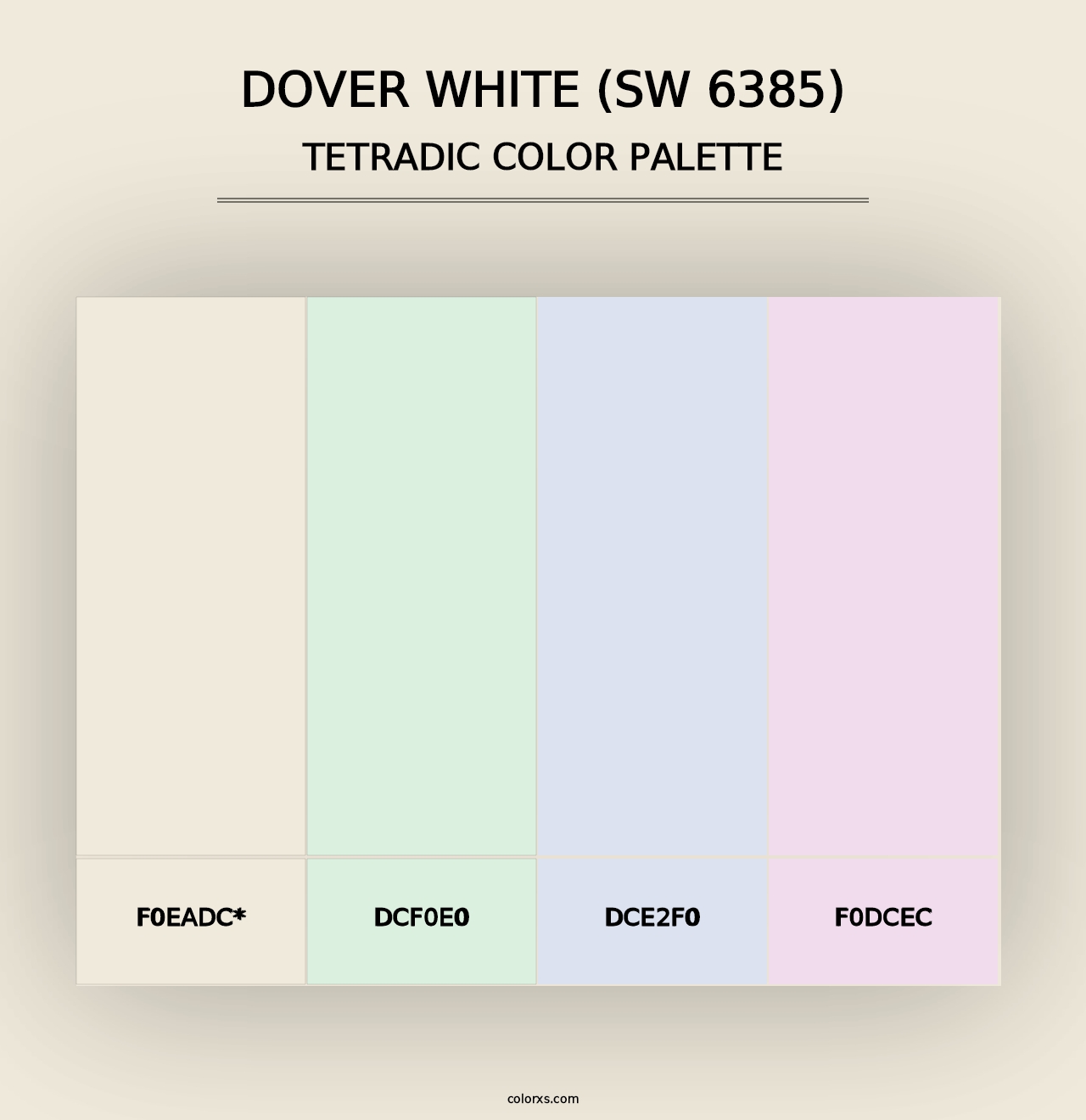 Dover White (SW 6385) - Tetradic Color Palette