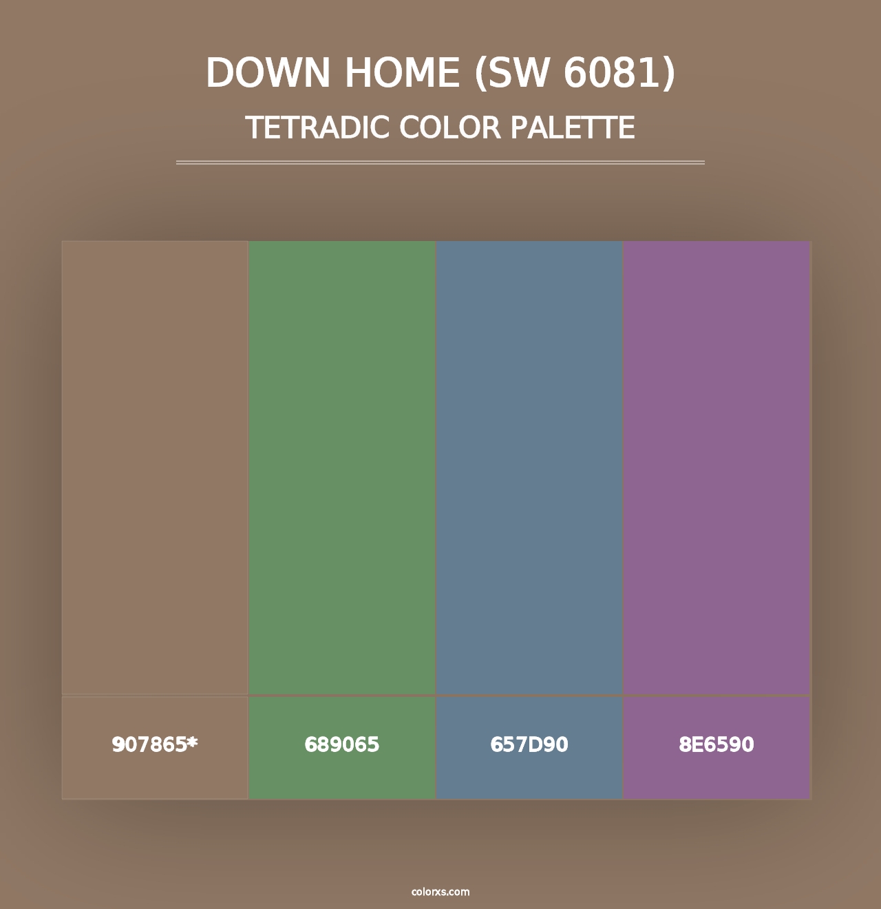 Down Home (SW 6081) - Tetradic Color Palette