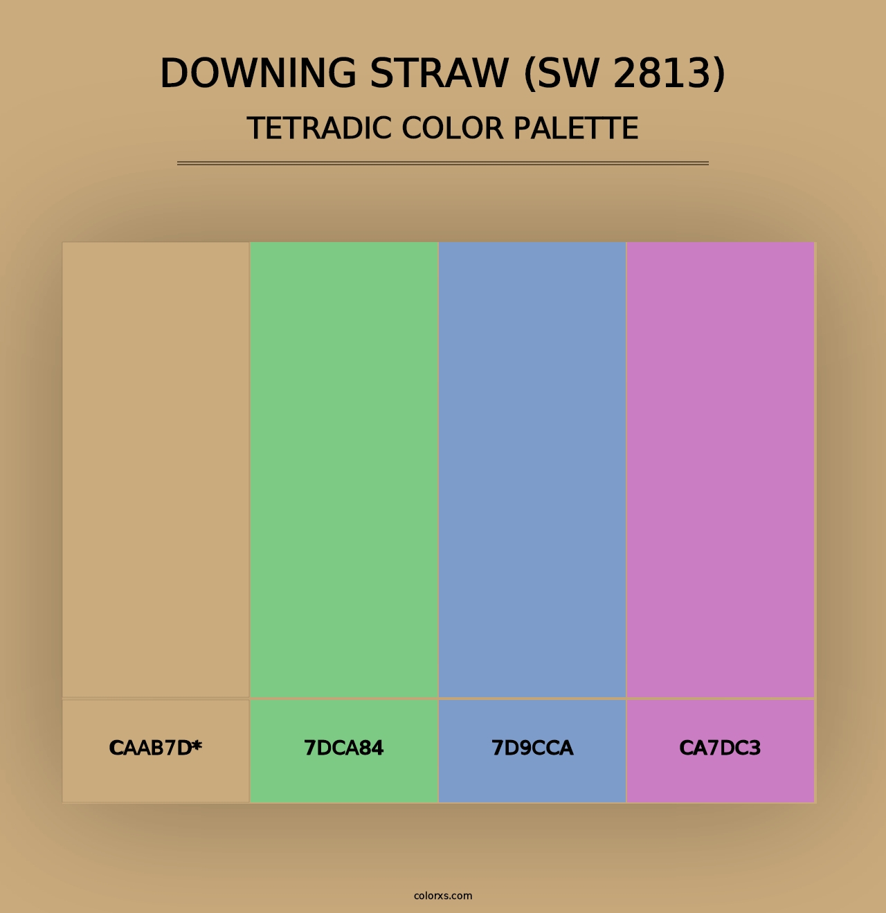 Downing Straw (SW 2813) - Tetradic Color Palette