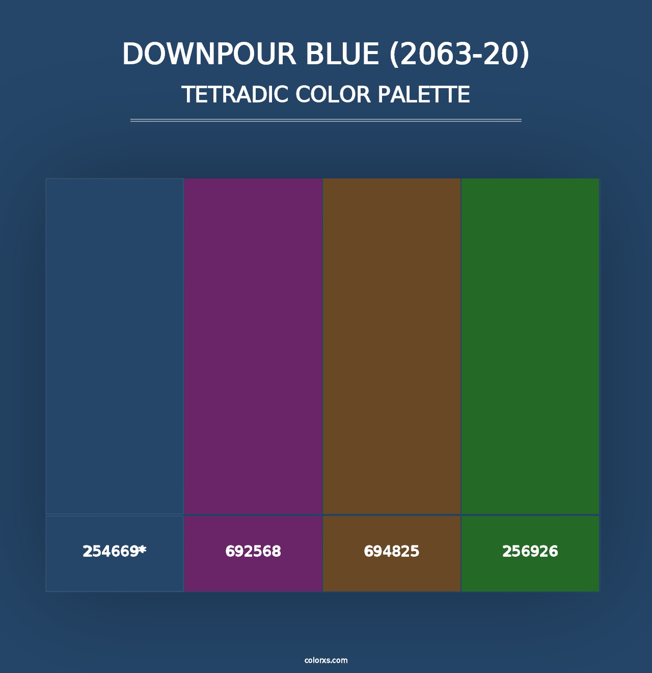 Downpour Blue (2063-20) - Tetradic Color Palette