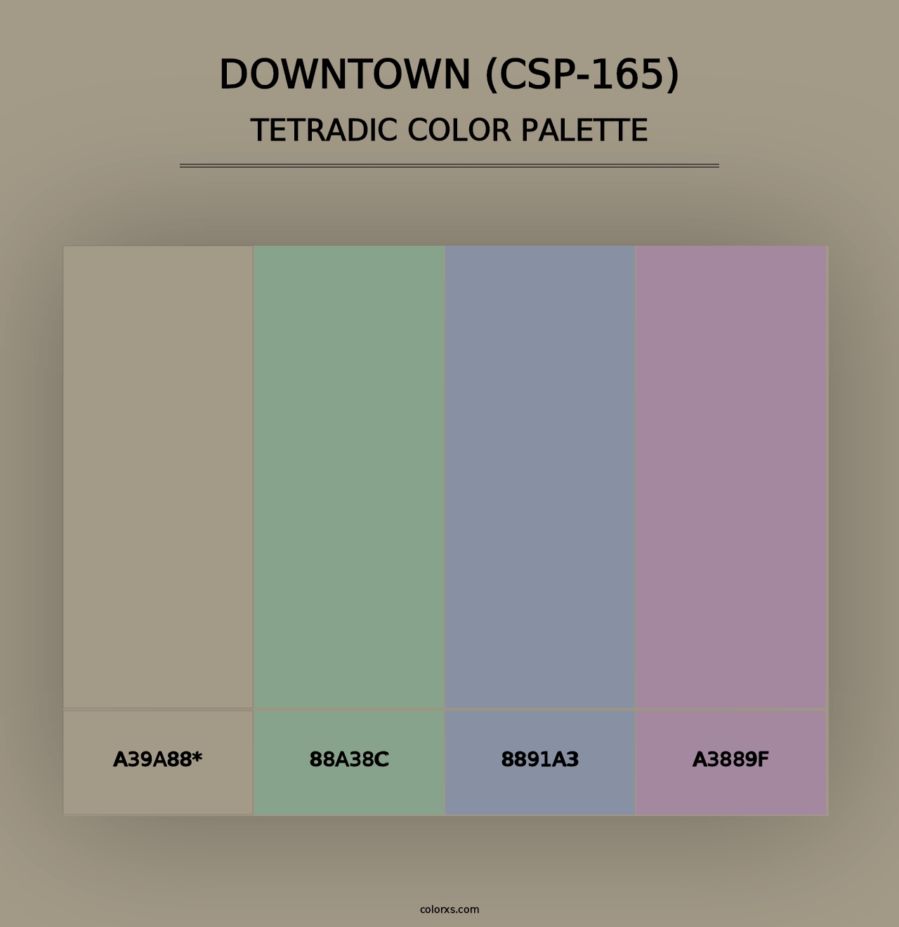 Downtown (CSP-165) - Tetradic Color Palette