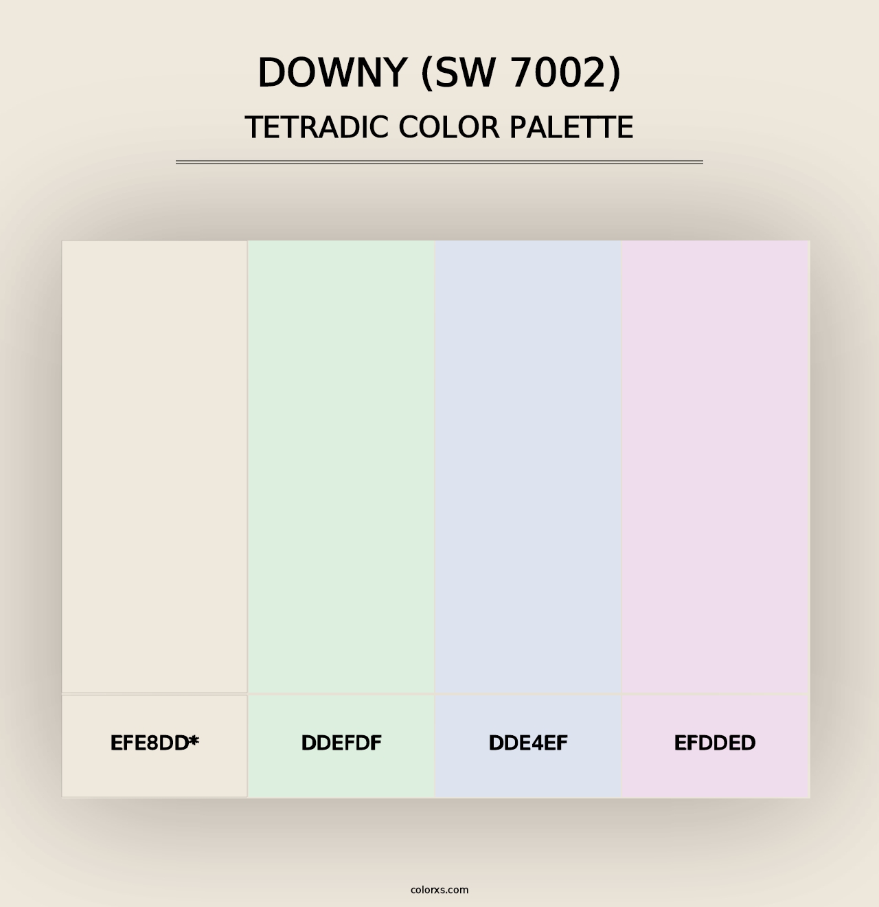 Downy (SW 7002) - Tetradic Color Palette