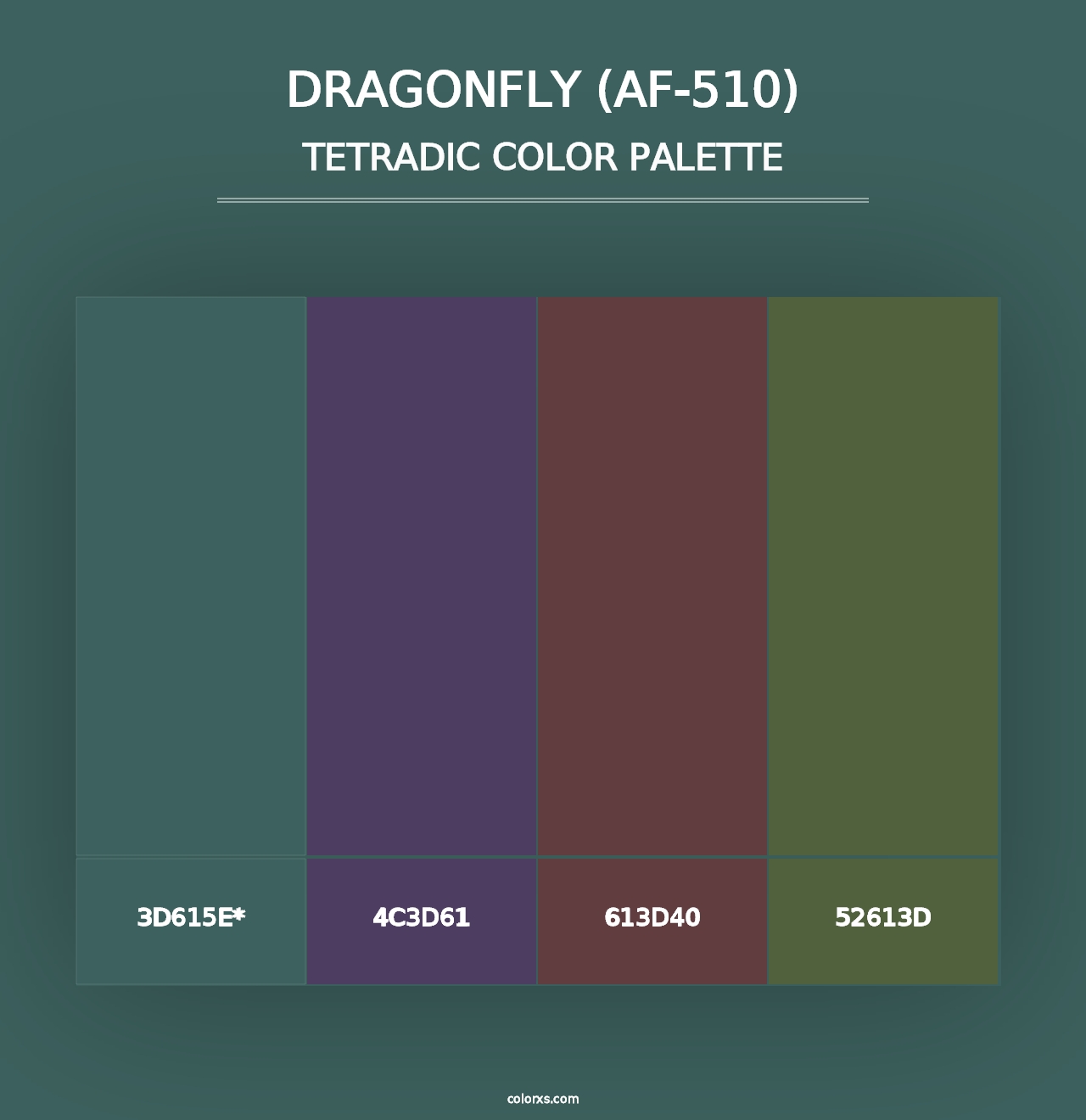 Dragonfly (AF-510) - Tetradic Color Palette