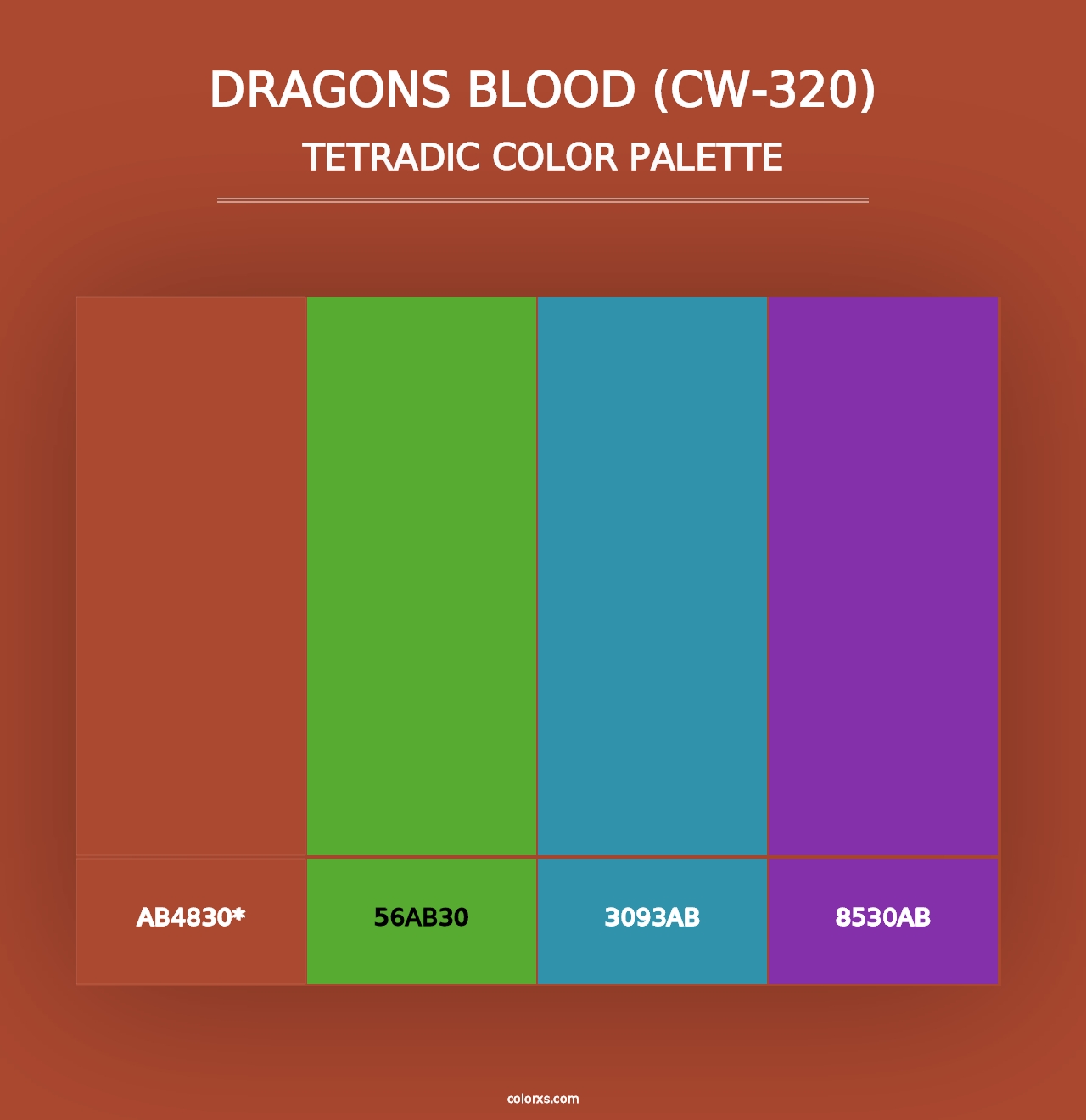 Dragons Blood (CW-320) - Tetradic Color Palette