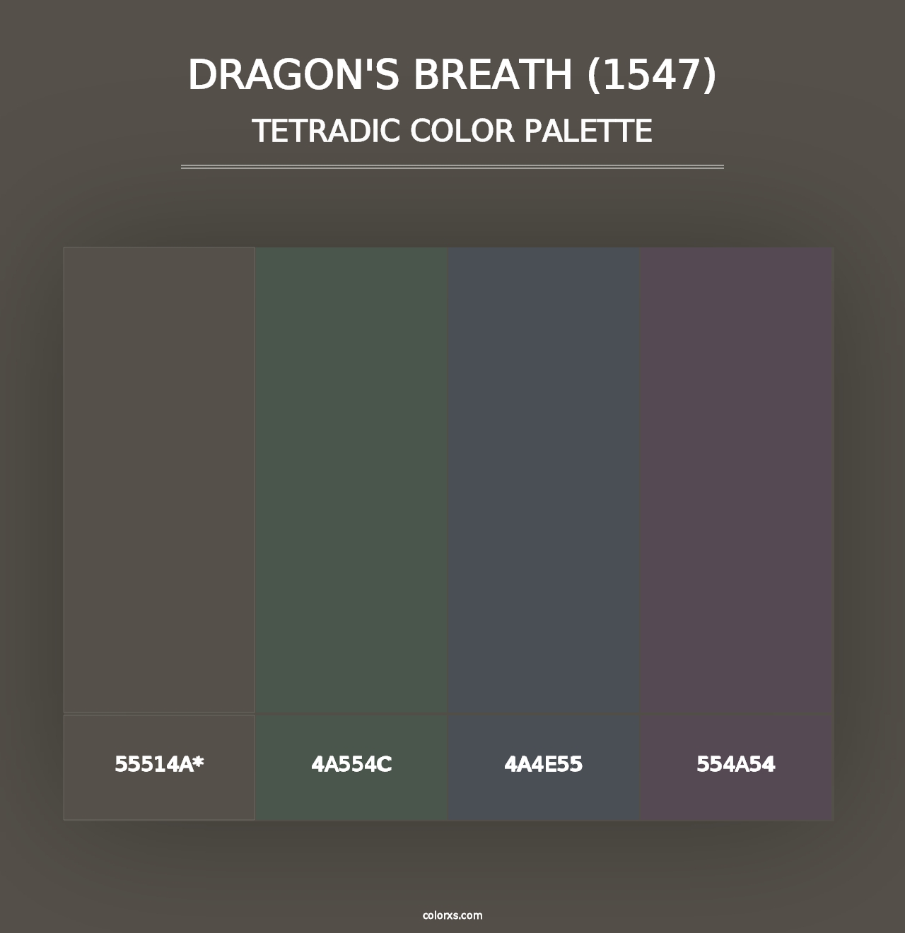 Dragon's Breath (1547) - Tetradic Color Palette