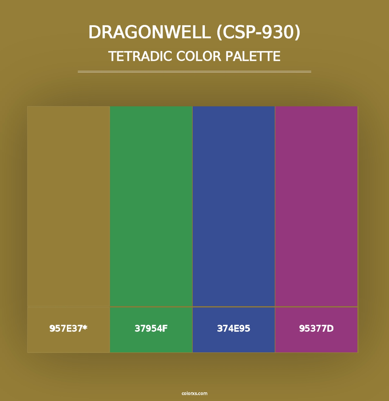 Dragonwell (CSP-930) - Tetradic Color Palette