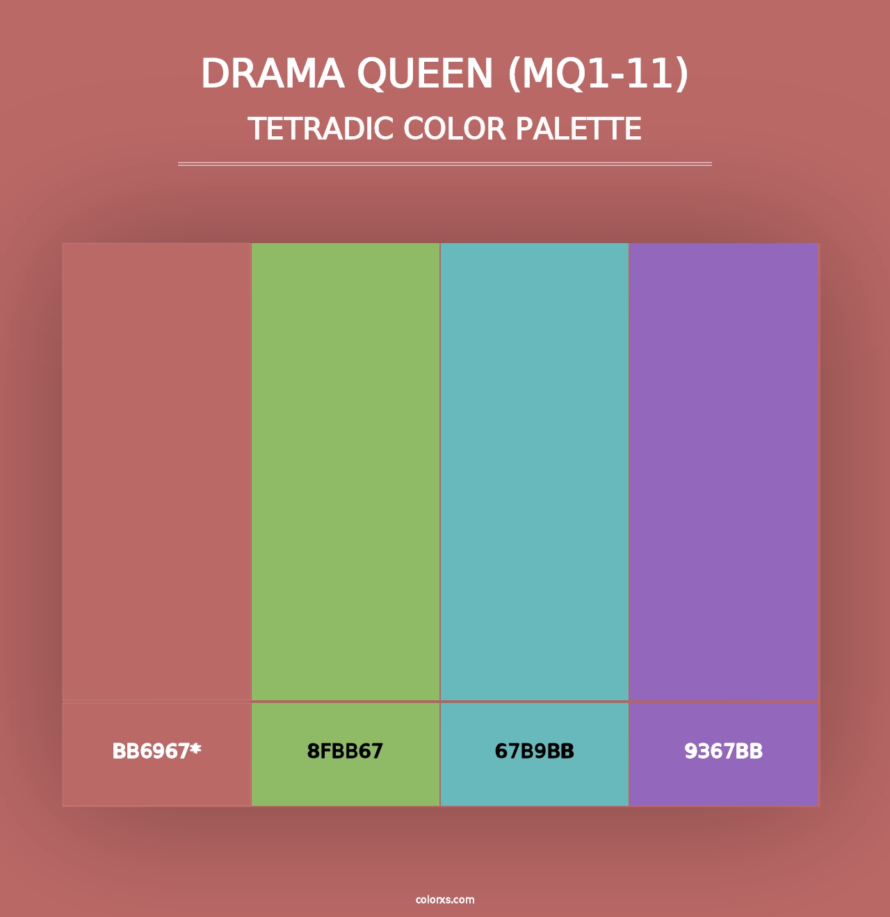 Drama Queen (MQ1-11) - Tetradic Color Palette