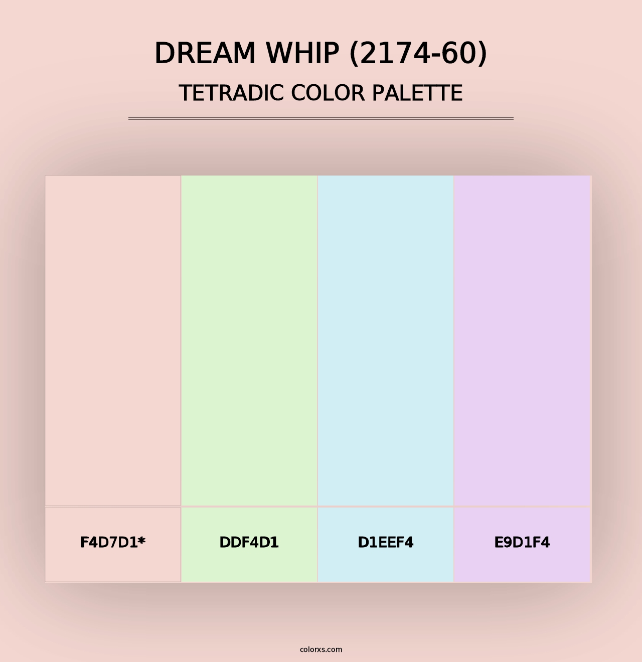 Dream Whip (2174-60) - Tetradic Color Palette