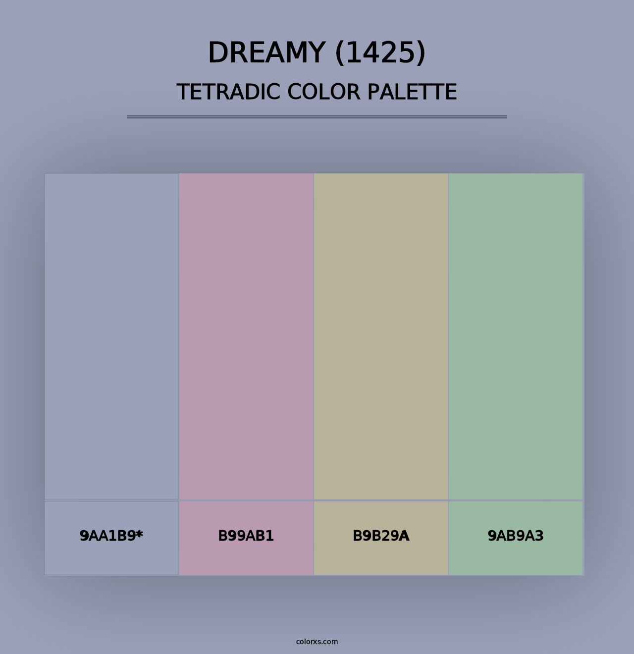 Dreamy (1425) - Tetradic Color Palette