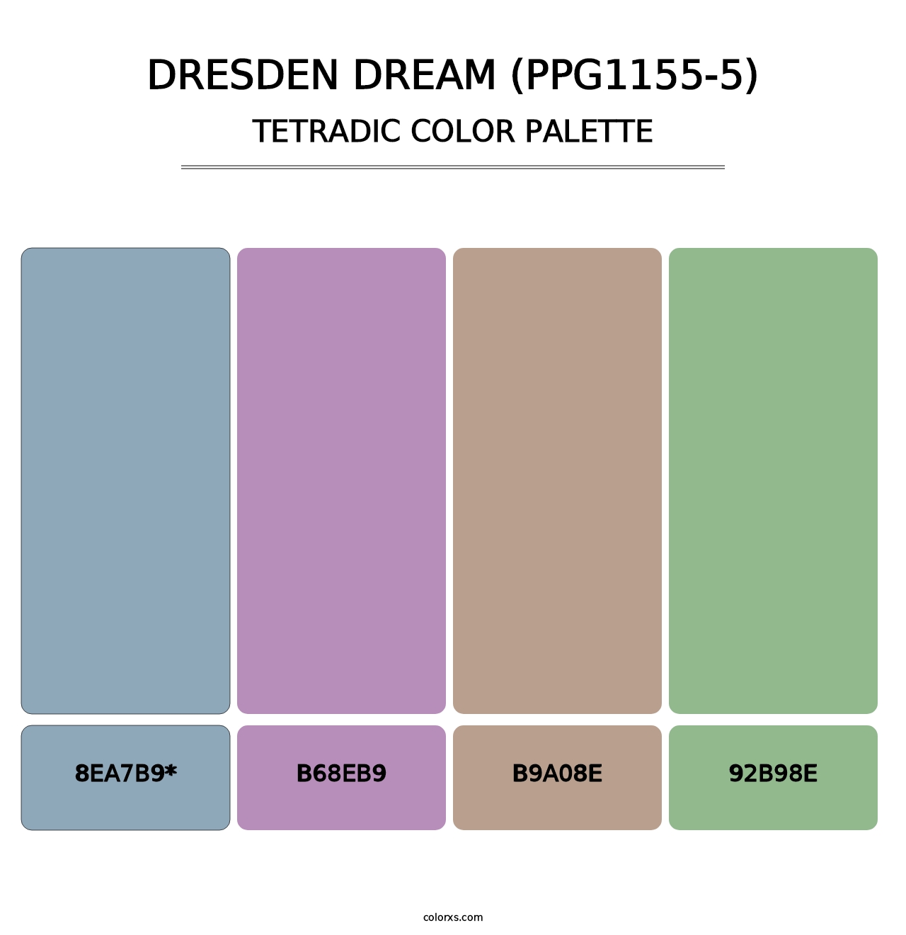 Dresden Dream (PPG1155-5) - Tetradic Color Palette