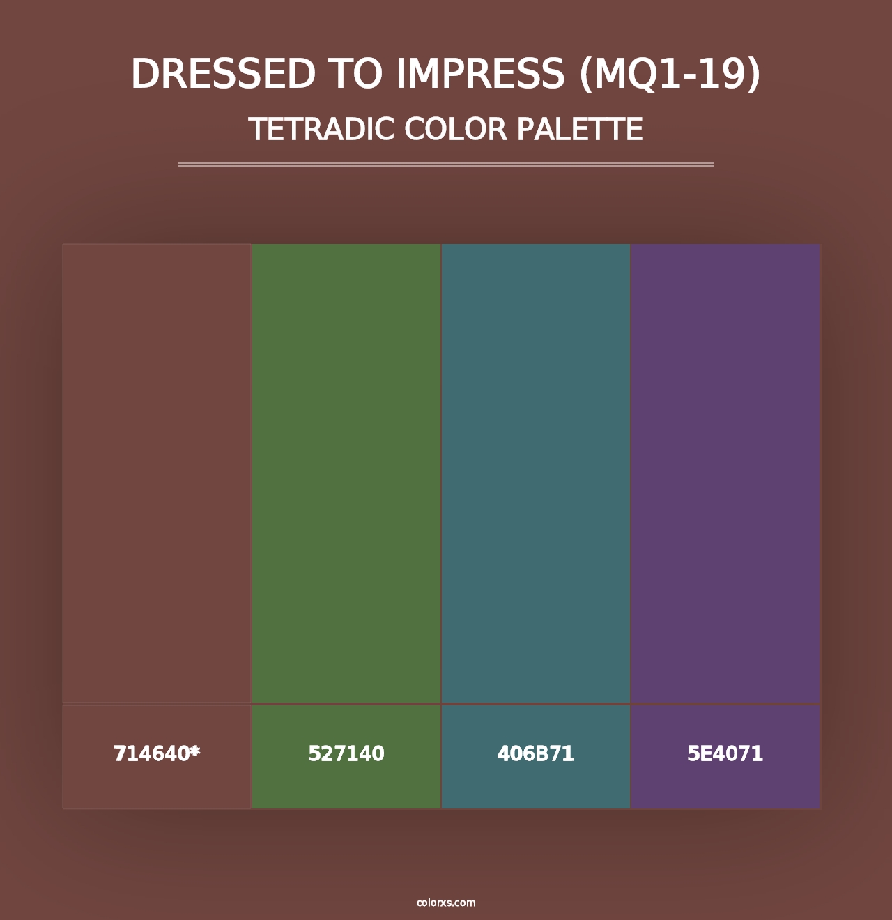 Dressed To Impress (MQ1-19) - Tetradic Color Palette