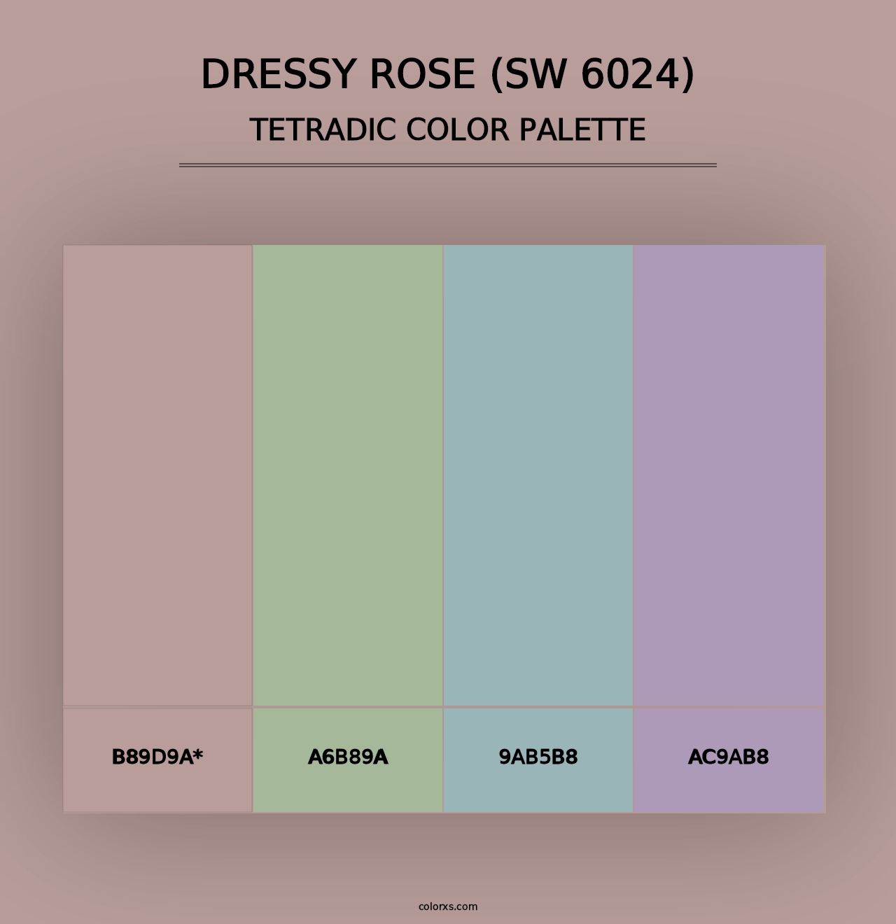 Dressy Rose (SW 6024) - Tetradic Color Palette