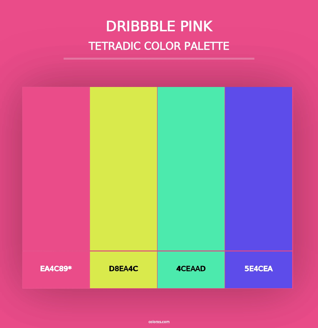 Dribbble Pink - Tetradic Color Palette