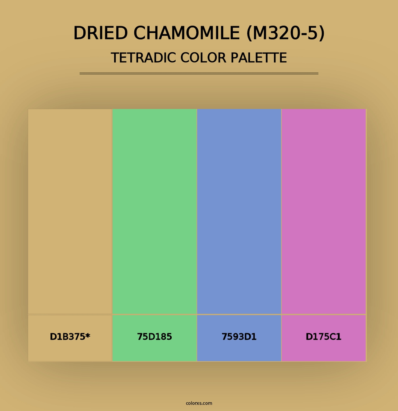 Dried Chamomile (M320-5) - Tetradic Color Palette