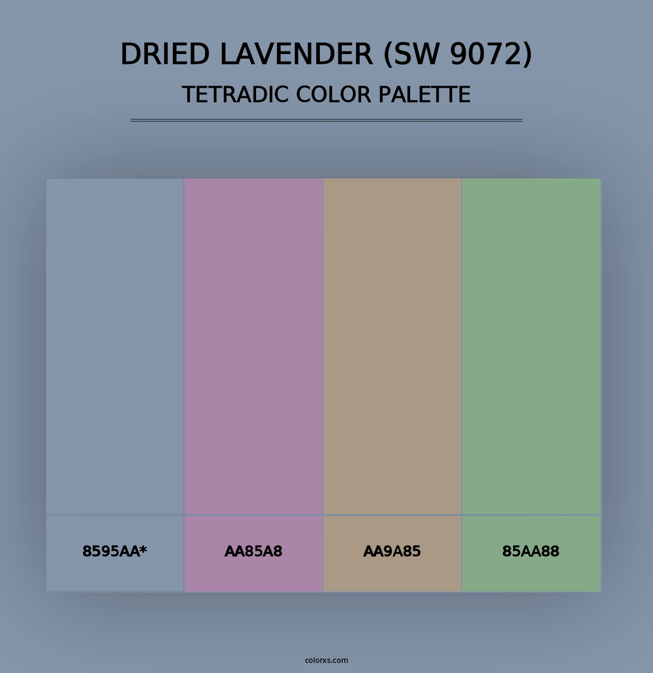 Dried Lavender (SW 9072) - Tetradic Color Palette