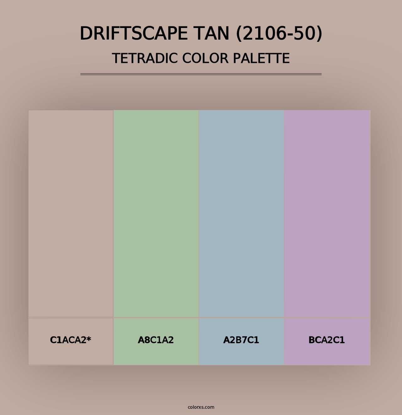 Driftscape Tan (2106-50) - Tetradic Color Palette