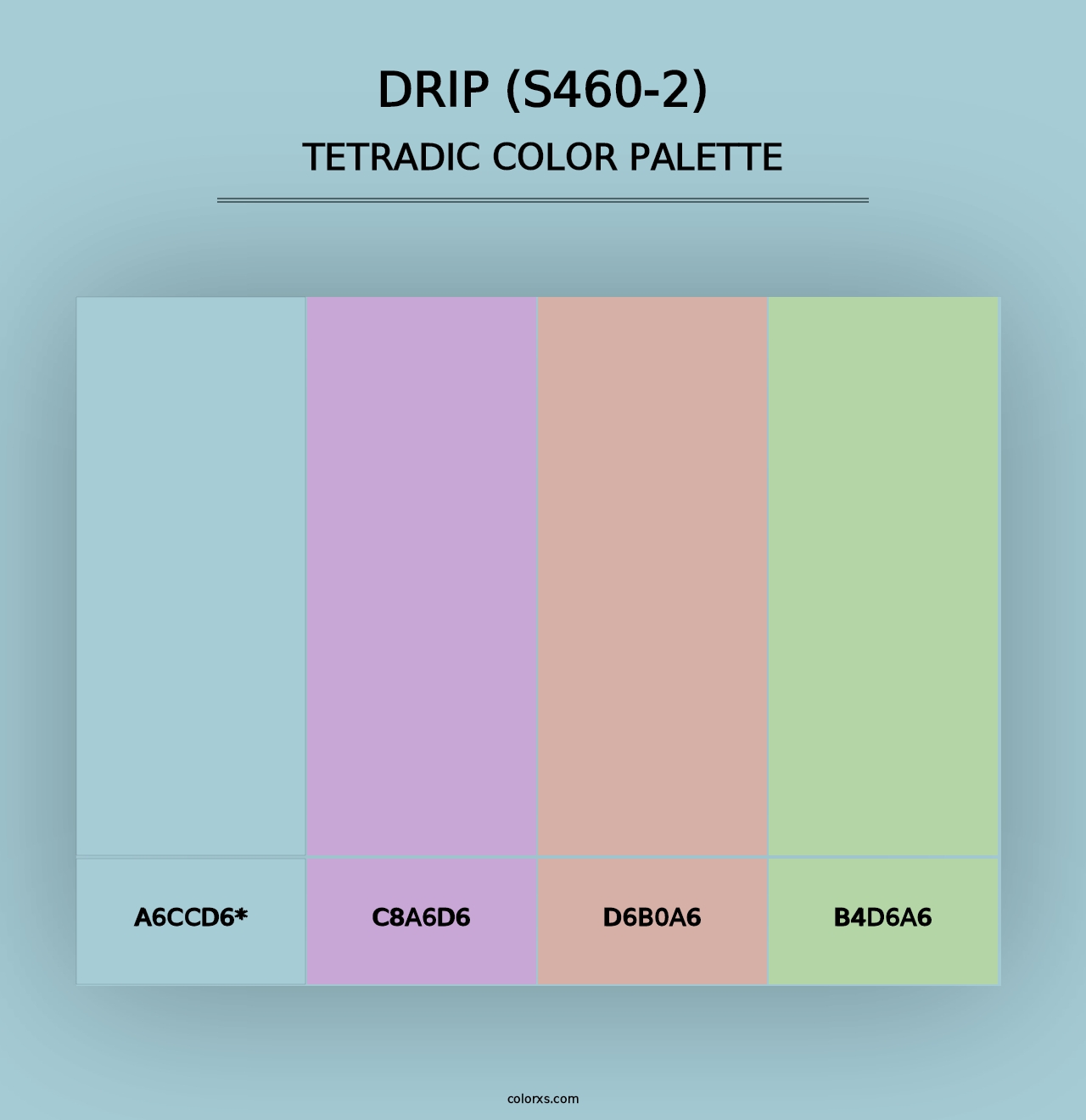 Drip (S460-2) - Tetradic Color Palette