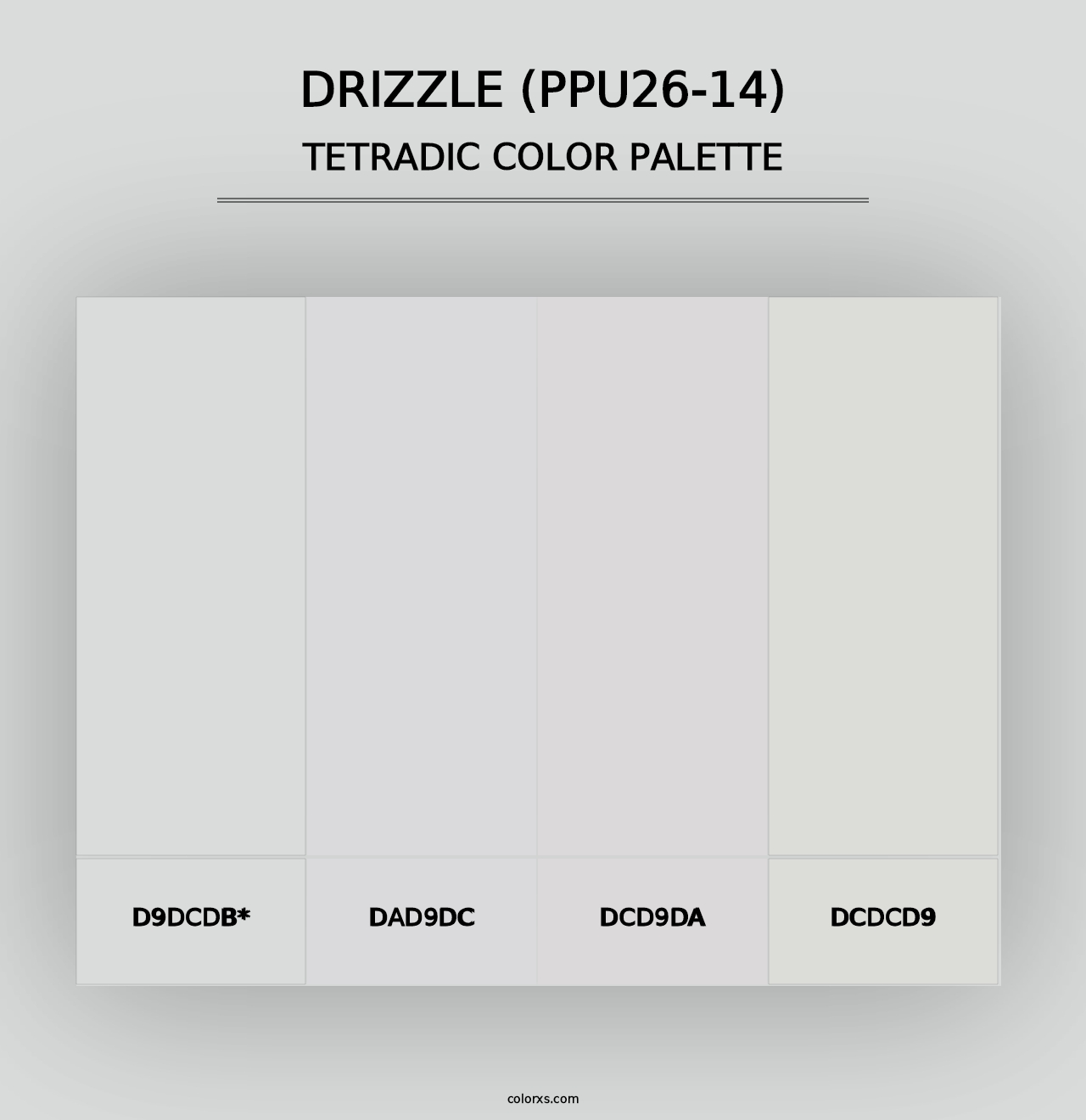 Drizzle (PPU26-14) - Tetradic Color Palette