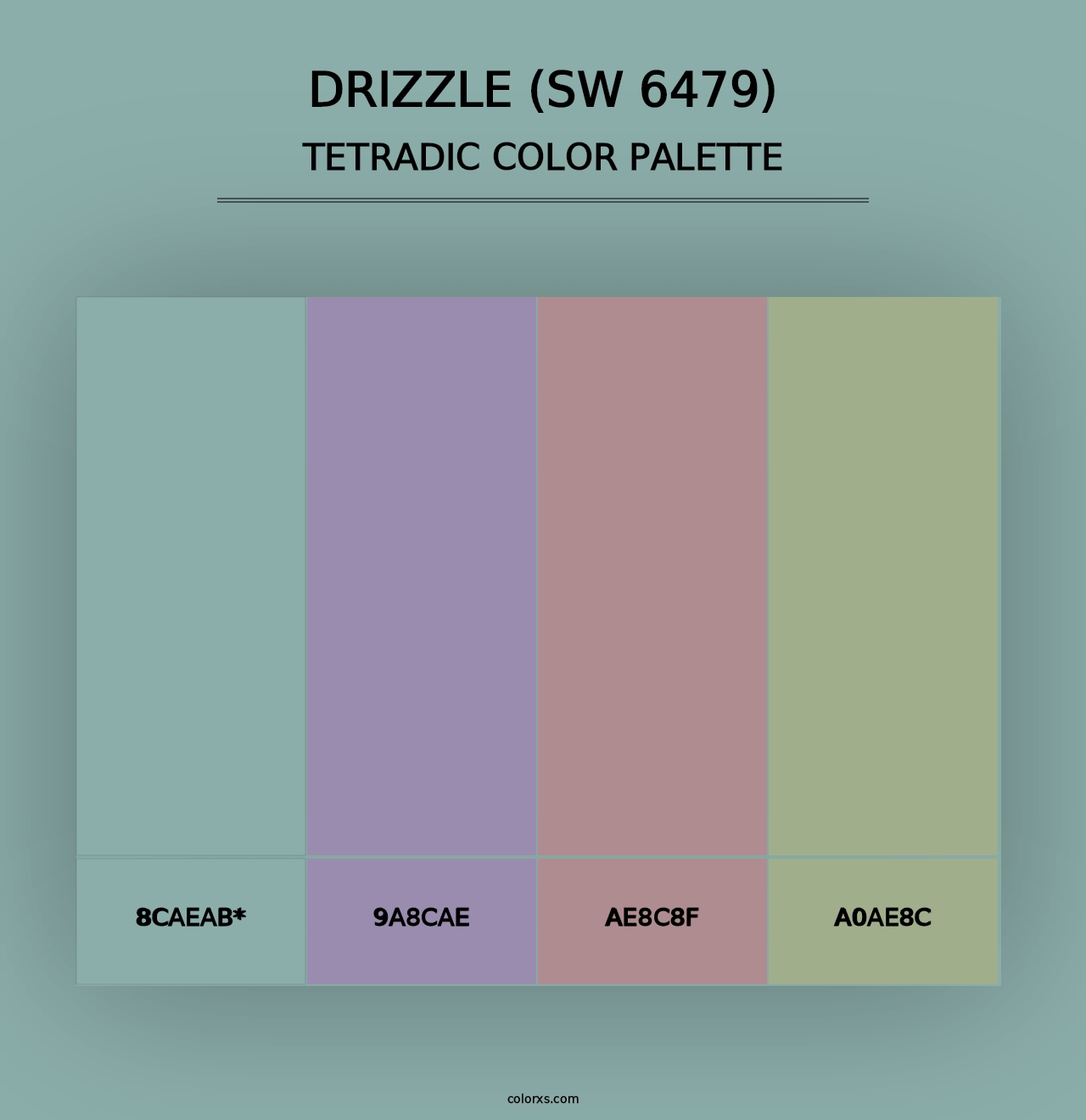 Drizzle (SW 6479) - Tetradic Color Palette