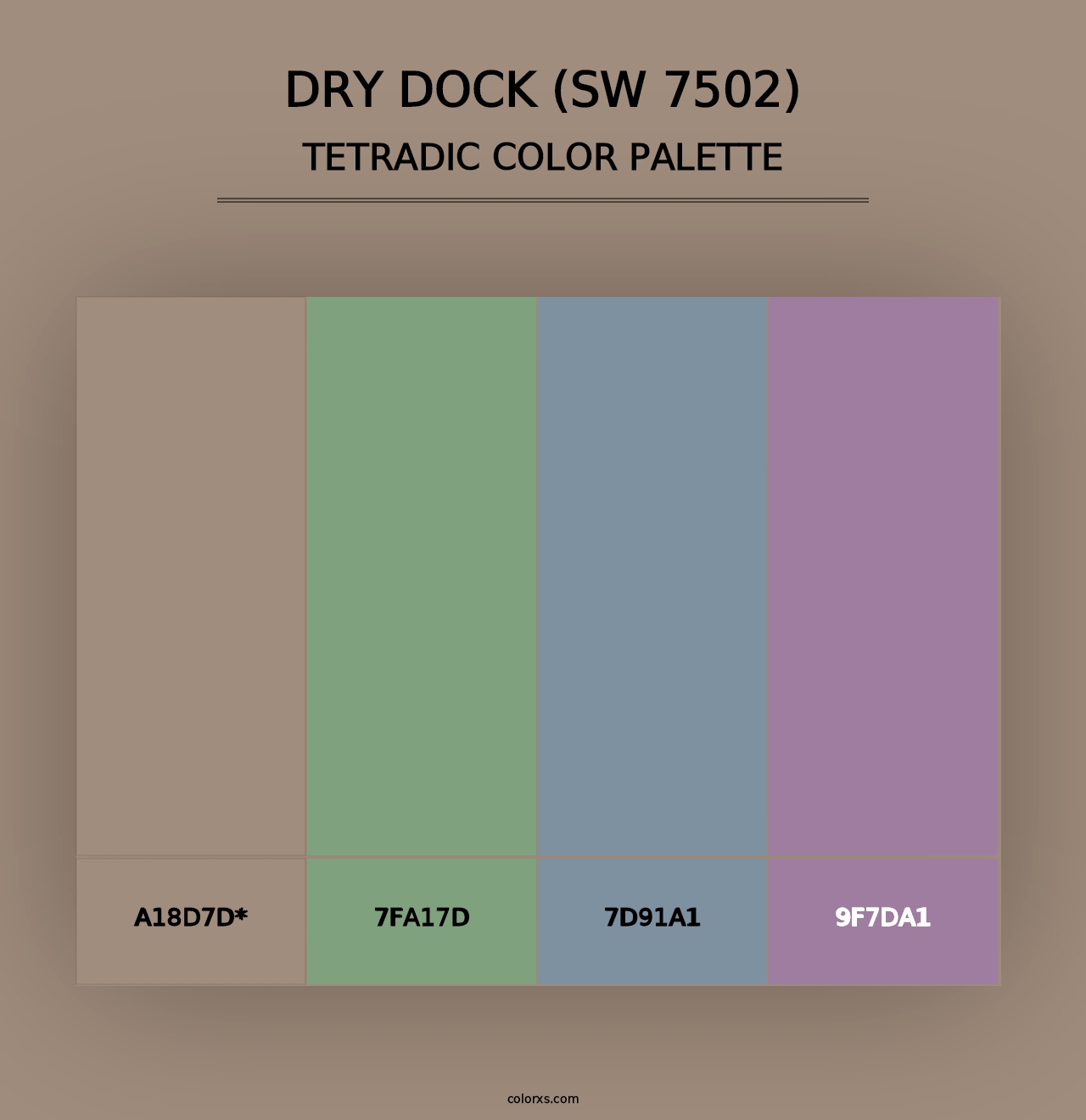 Dry Dock (SW 7502) - Tetradic Color Palette