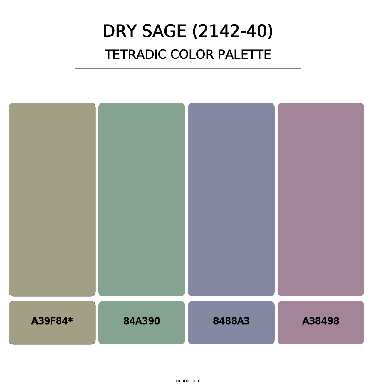 Dry Sage (2142-40) - Tetradic Color Palette