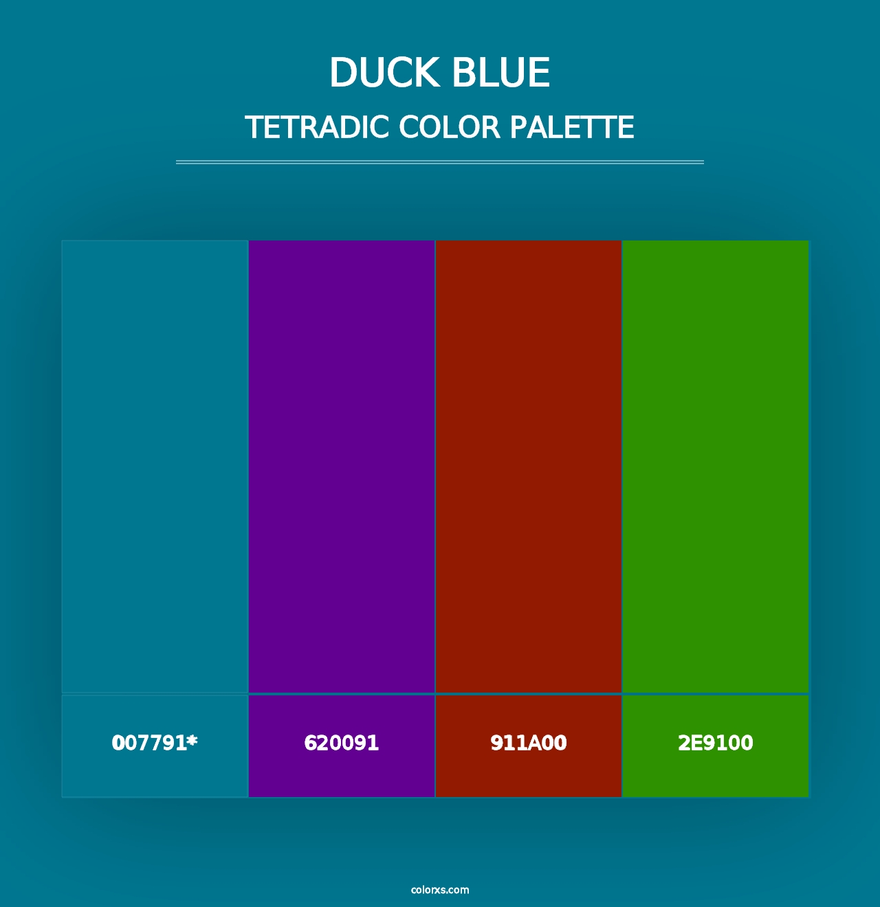 Duck Blue - Tetradic Color Palette