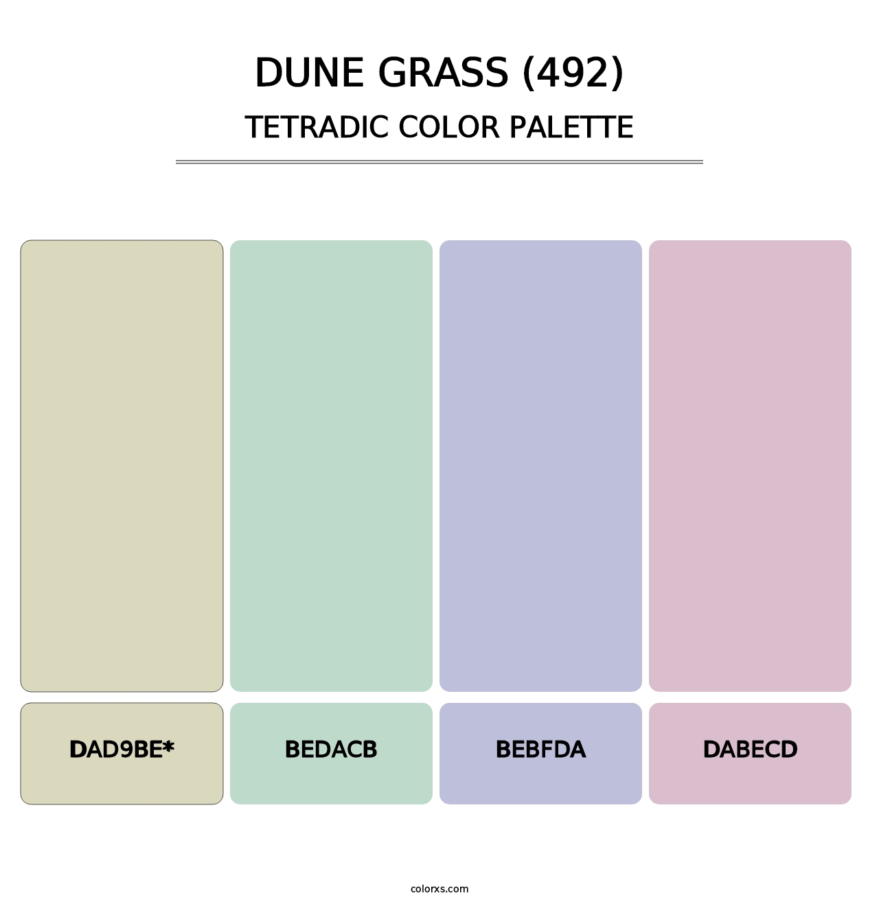 Dune Grass (492) - Tetradic Color Palette