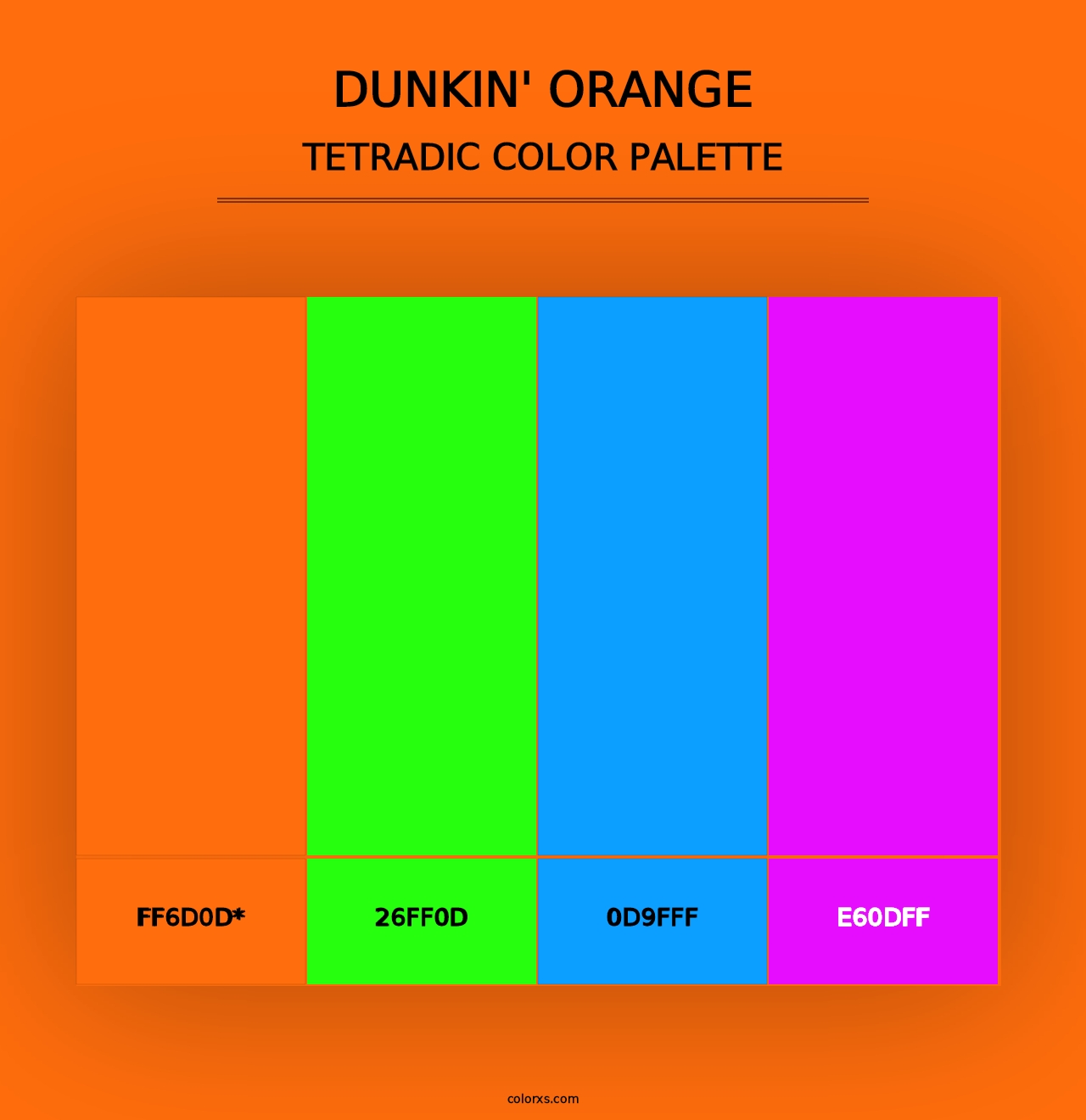 Dunkin' Orange - Tetradic Color Palette