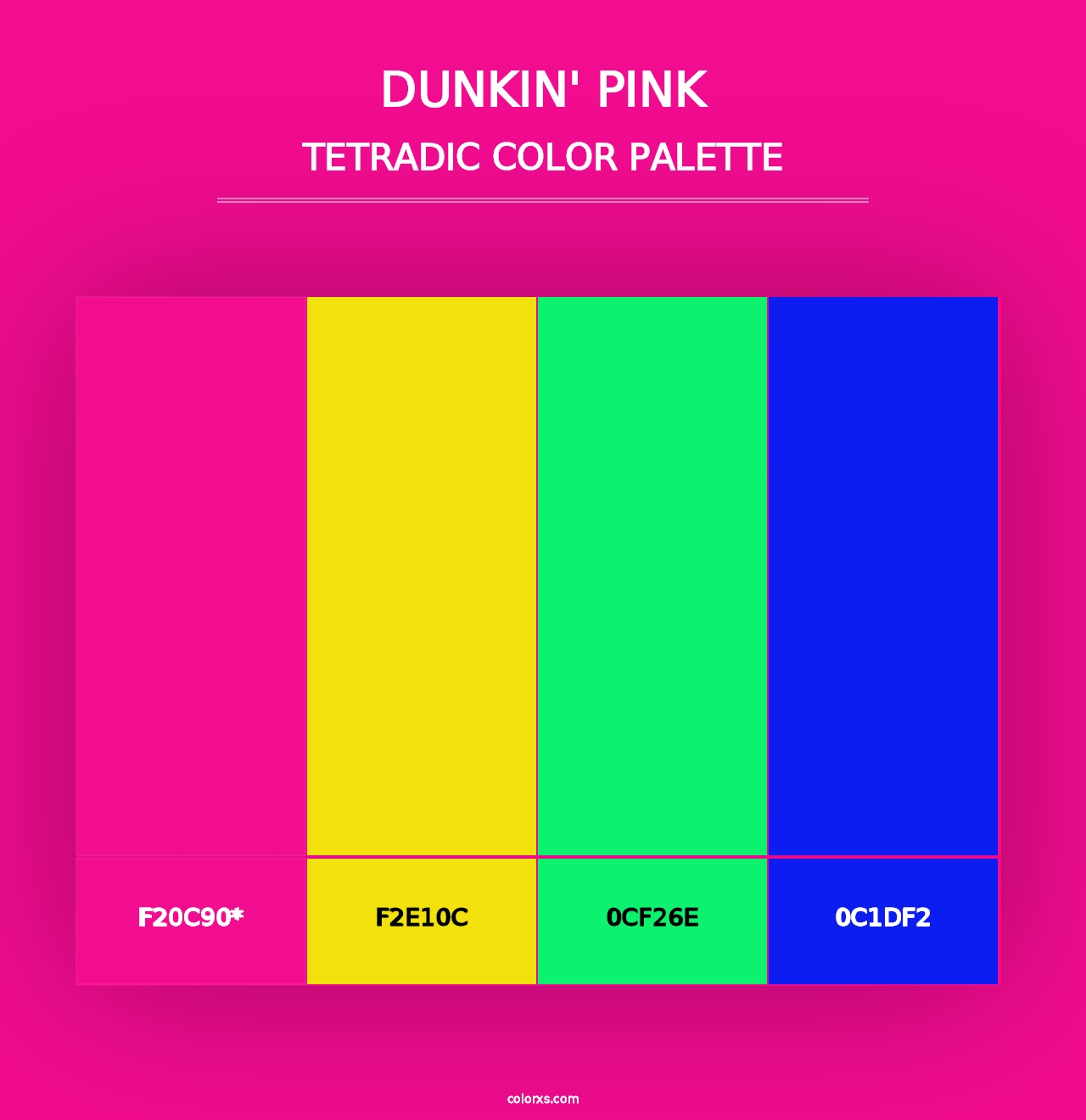 Dunkin' Pink - Tetradic Color Palette