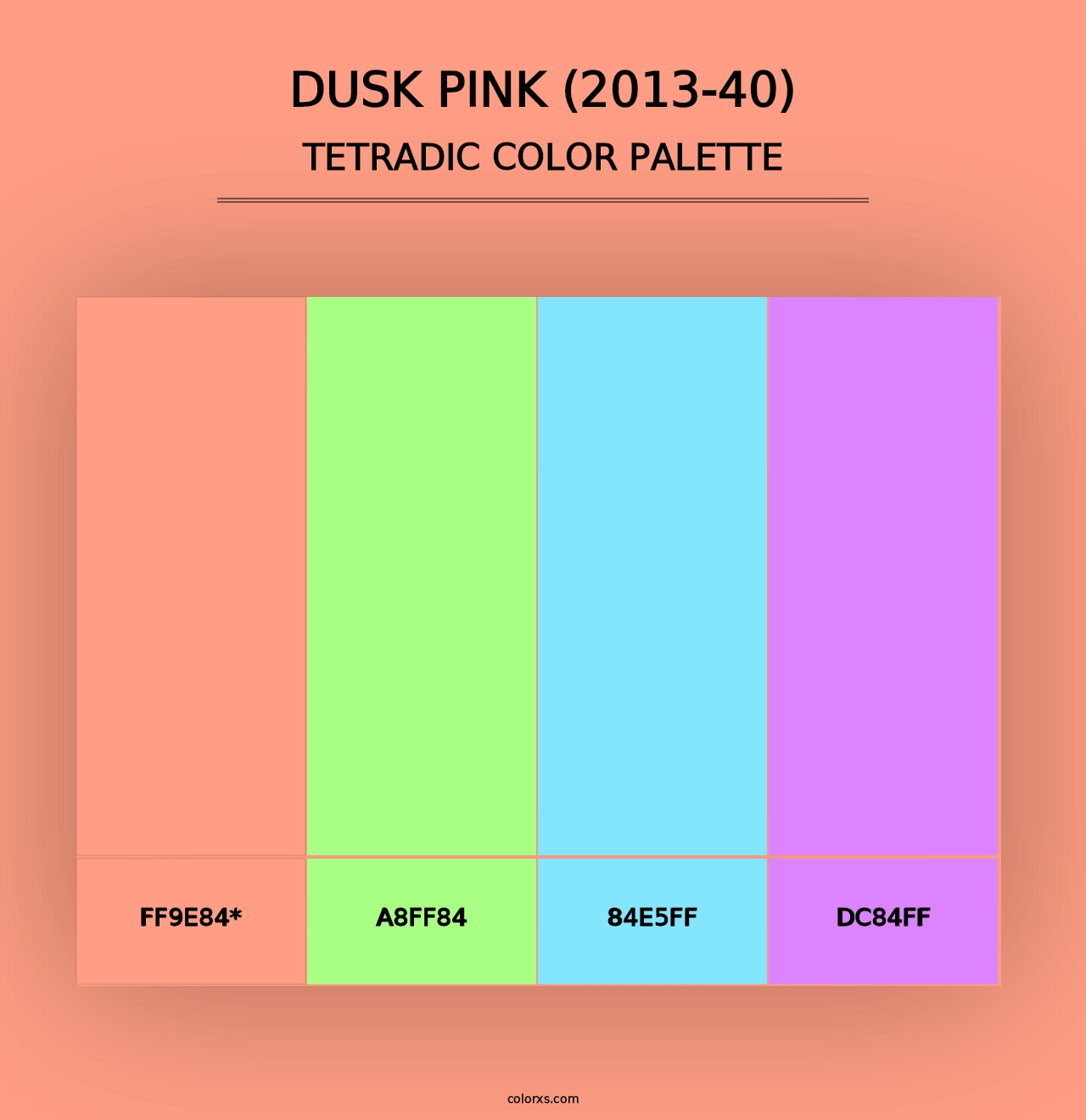 Dusk Pink (2013-40) - Tetradic Color Palette