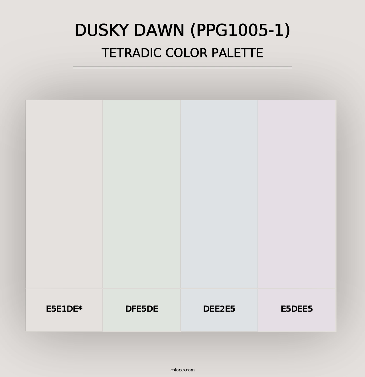 Dusky Dawn (PPG1005-1) - Tetradic Color Palette