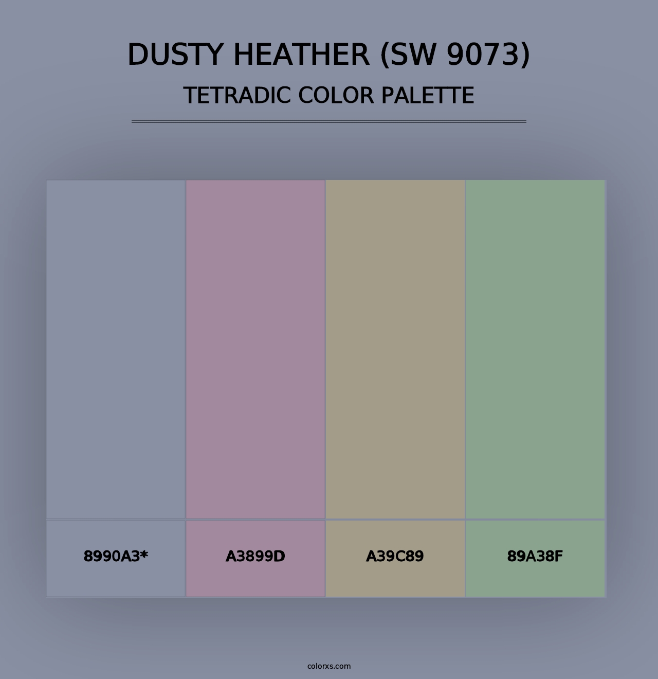 Dusty Heather (SW 9073) - Tetradic Color Palette