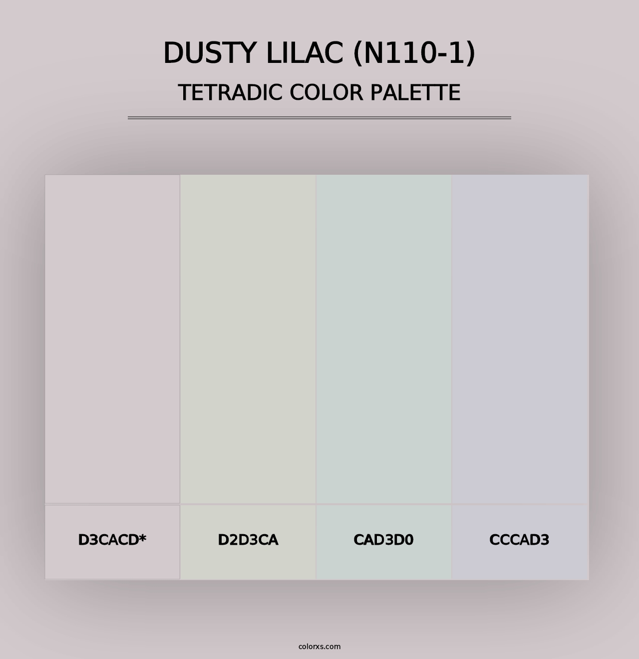 Dusty Lilac (N110-1) - Tetradic Color Palette