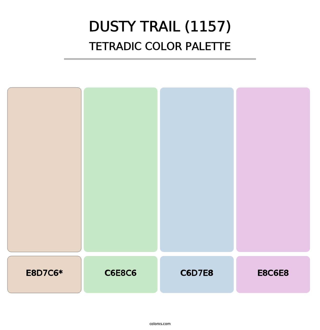 Dusty Trail (1157) - Tetradic Color Palette