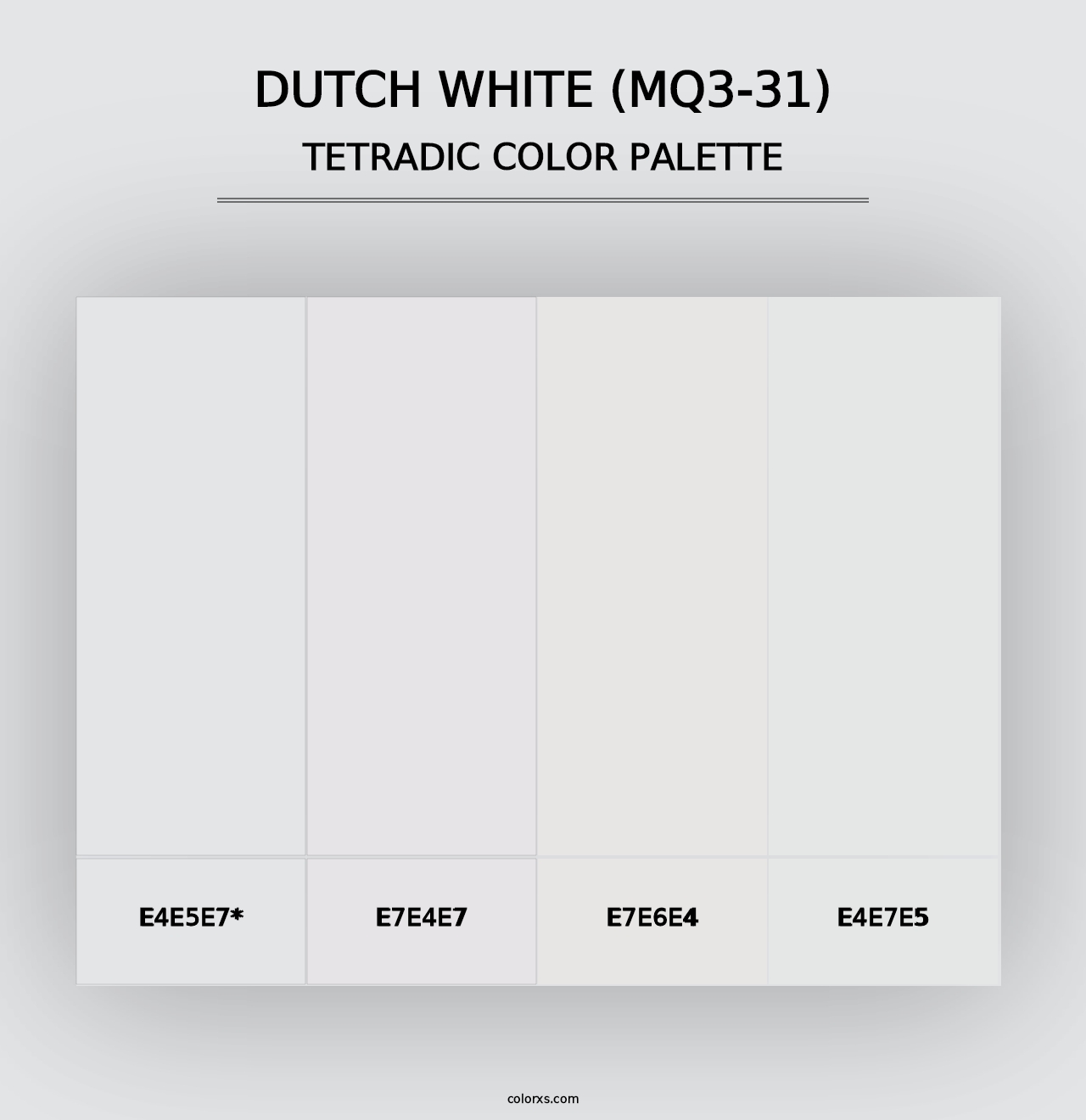 Dutch White (MQ3-31) - Tetradic Color Palette