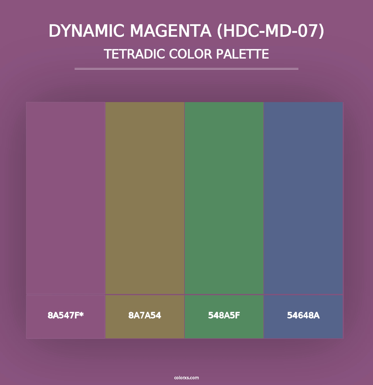 Dynamic Magenta (HDC-MD-07) - Tetradic Color Palette