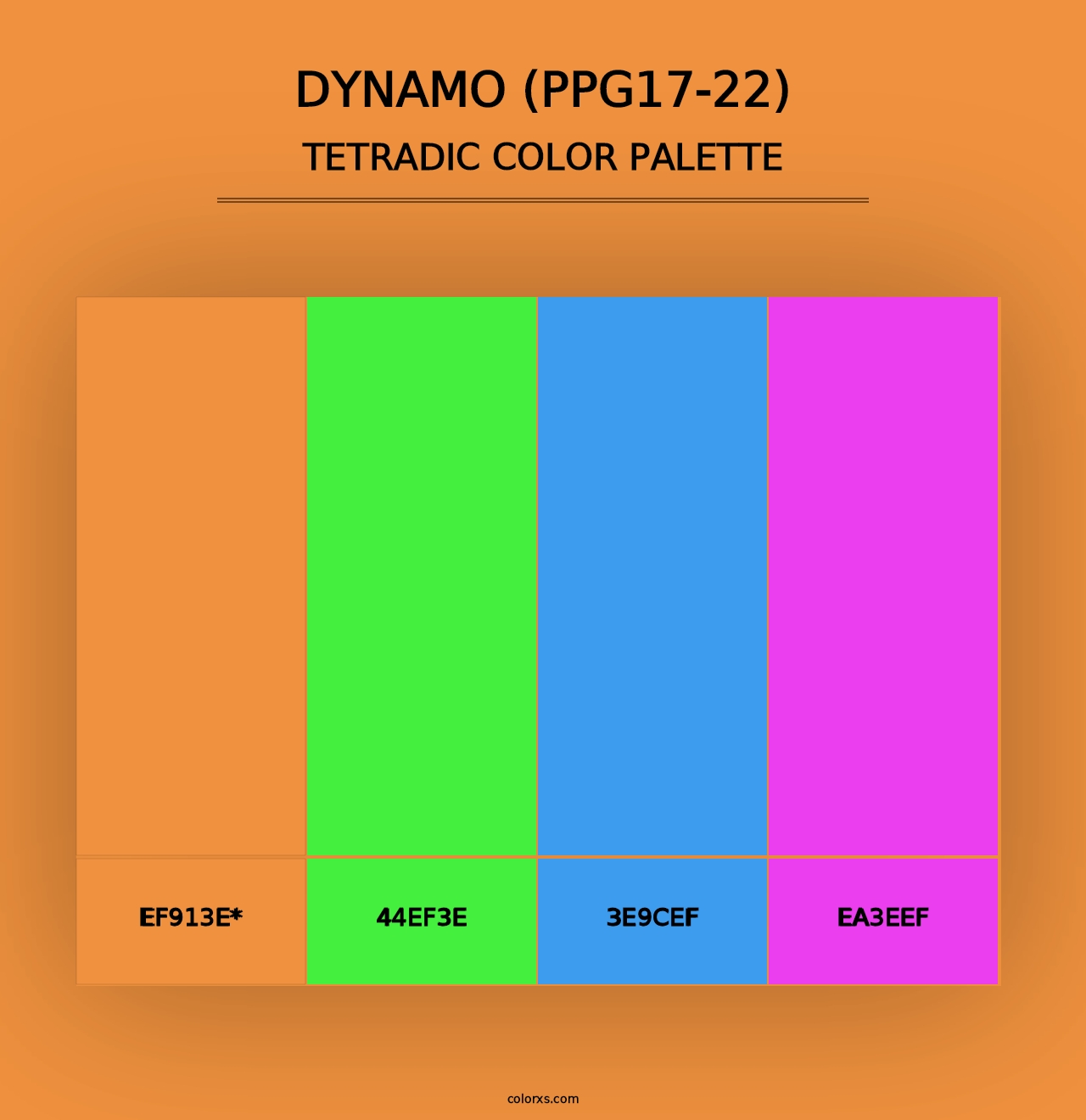 Dynamo (PPG17-22) - Tetradic Color Palette