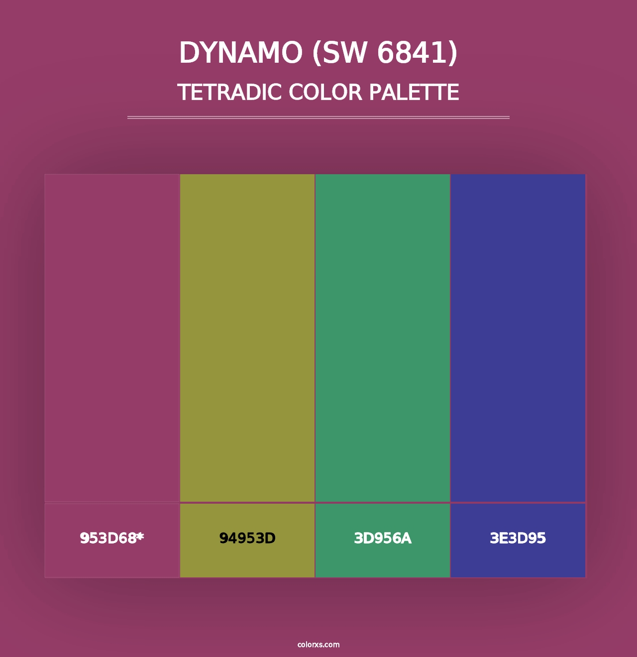 Dynamo (SW 6841) - Tetradic Color Palette