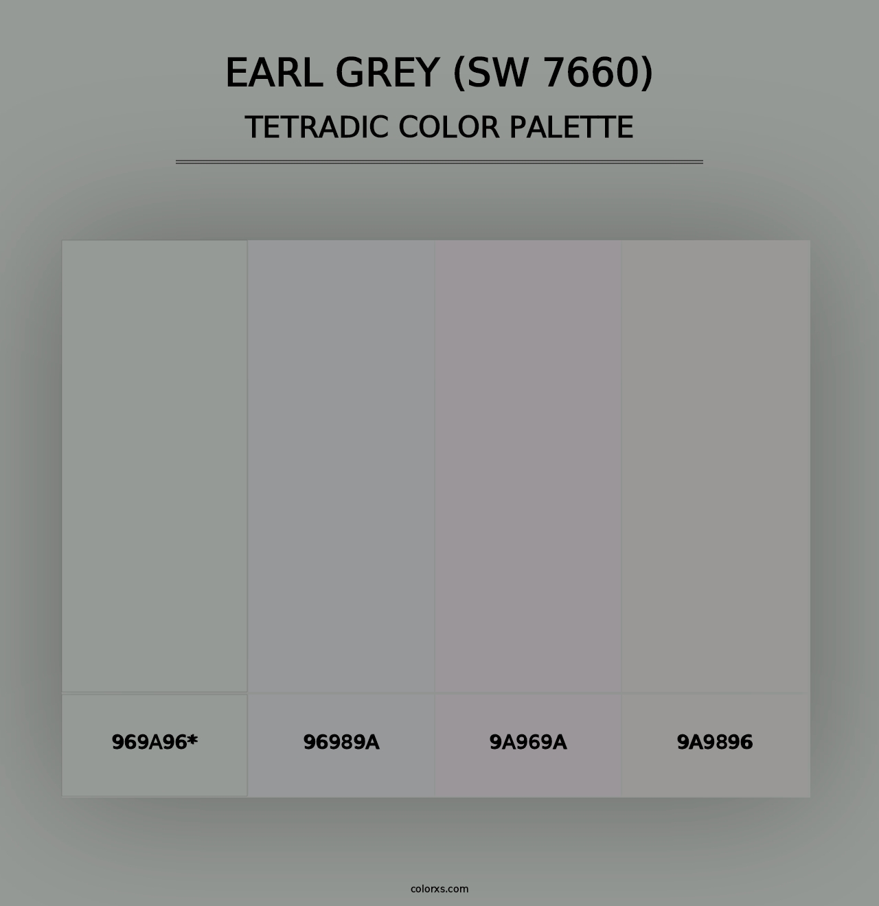 Earl Grey (SW 7660) - Tetradic Color Palette