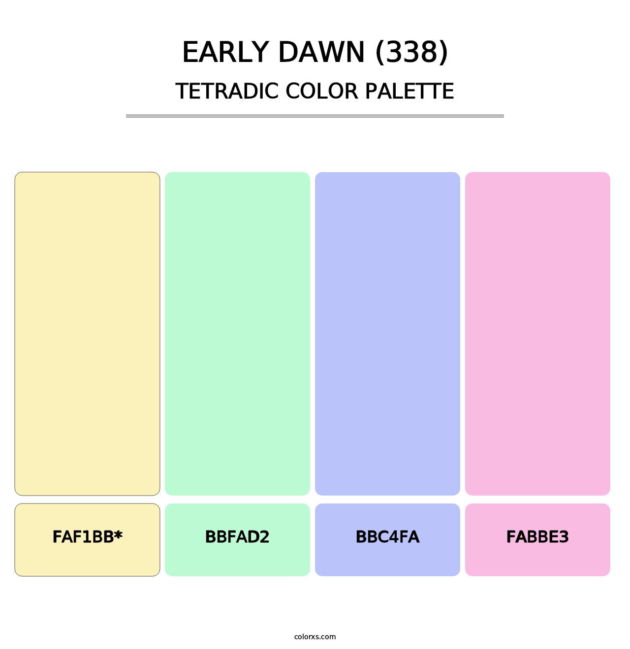 Early Dawn (338) - Tetradic Color Palette