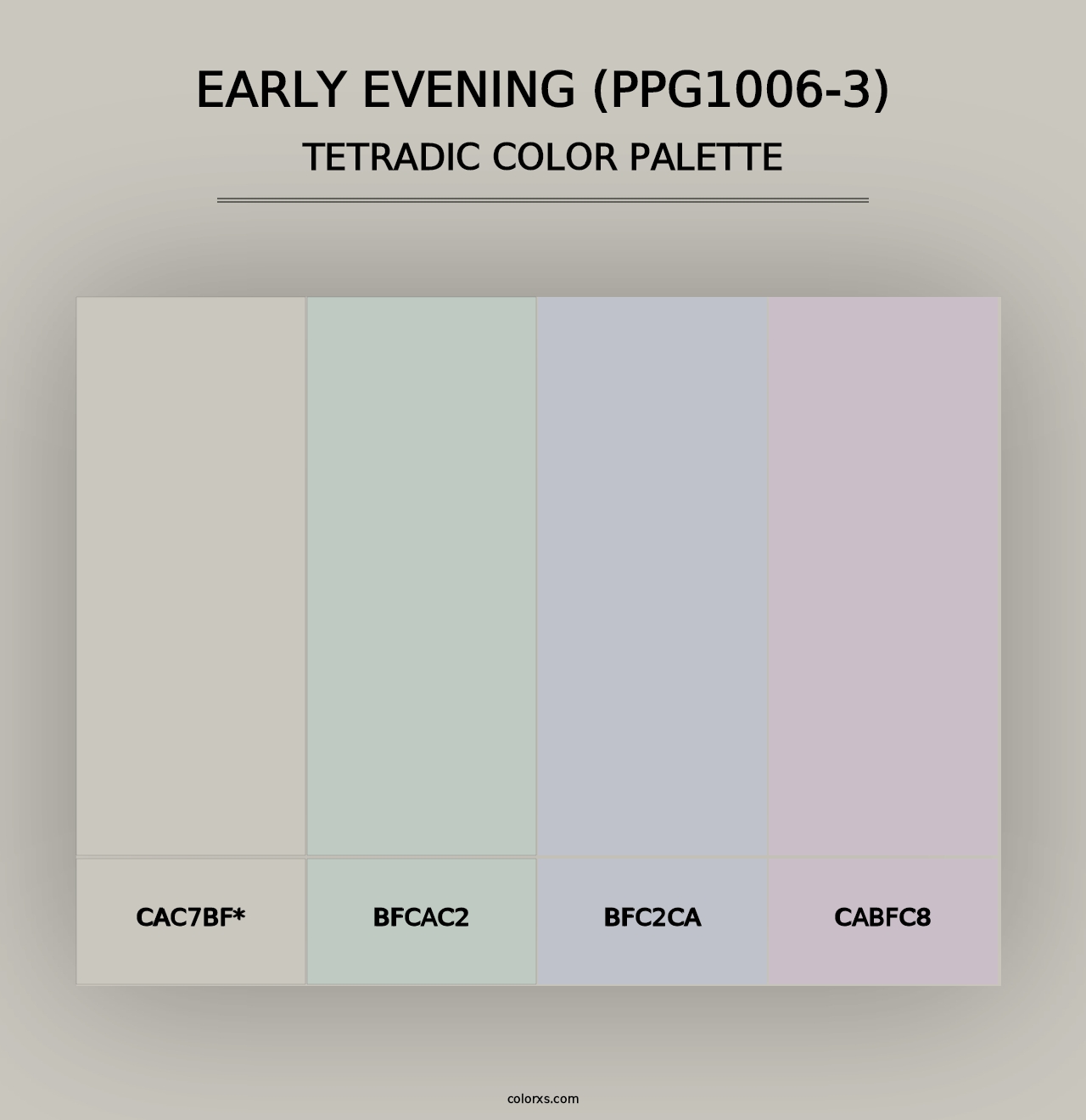 Early Evening (PPG1006-3) - Tetradic Color Palette