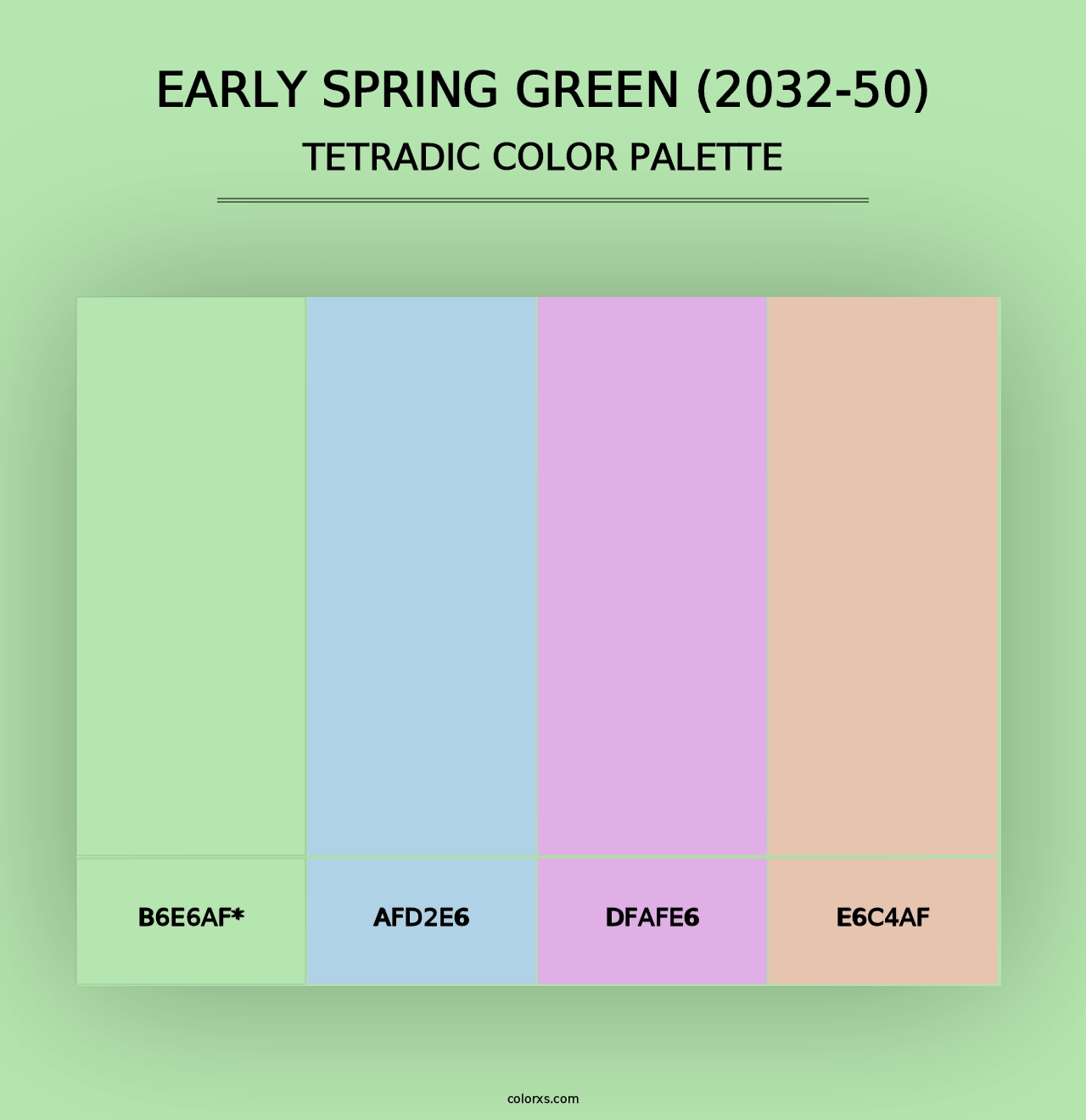 Early Spring Green (2032-50) - Tetradic Color Palette