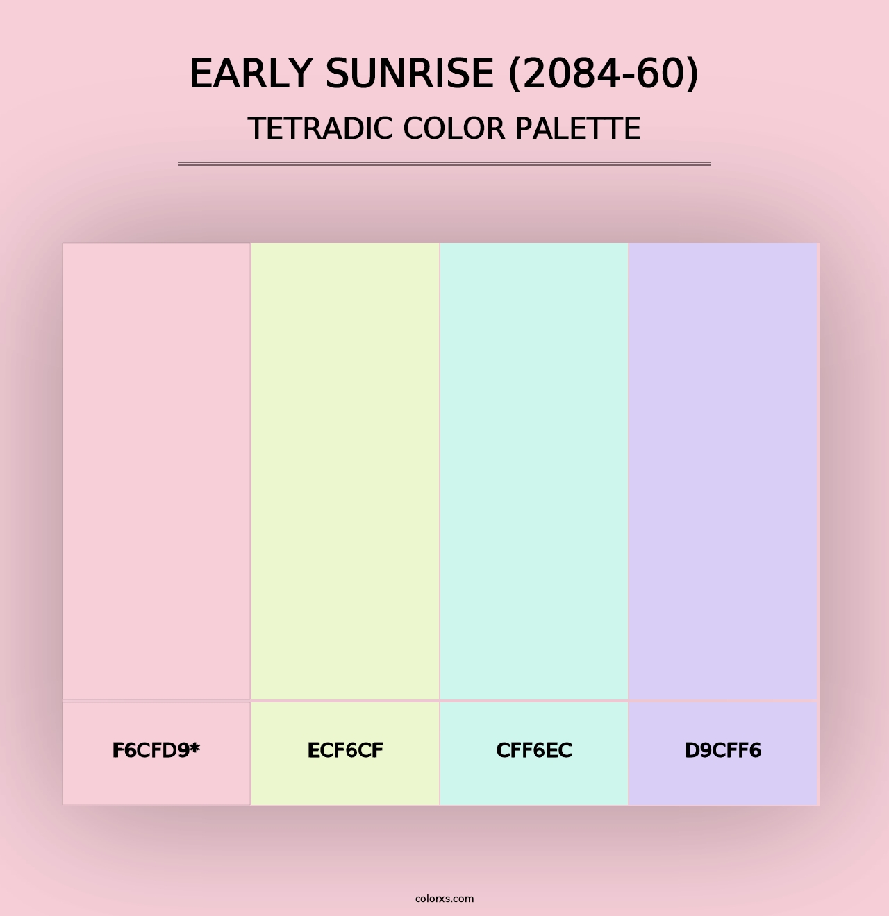 Early Sunrise (2084-60) - Tetradic Color Palette