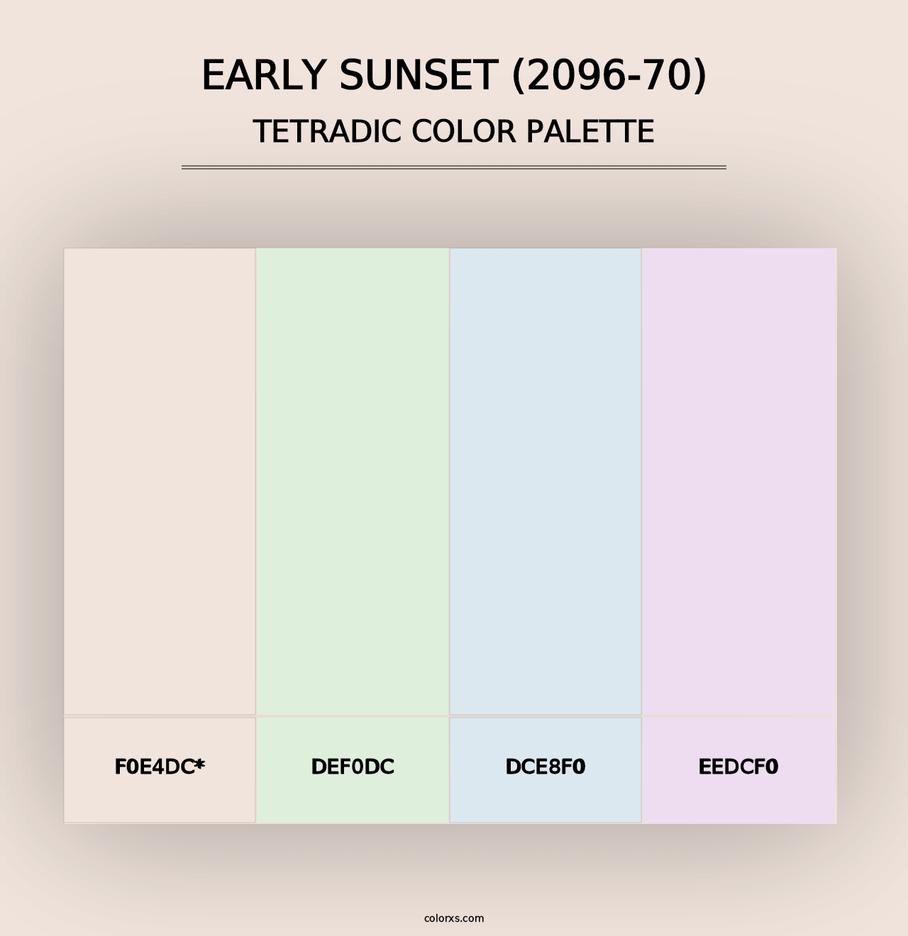 Early Sunset (2096-70) - Tetradic Color Palette