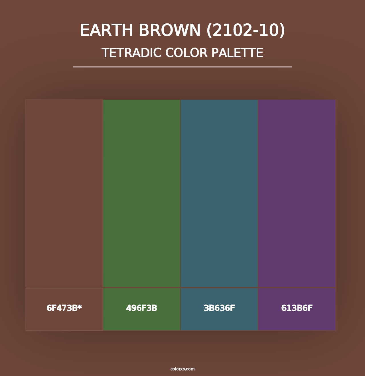 Earth Brown (2102-10) - Tetradic Color Palette