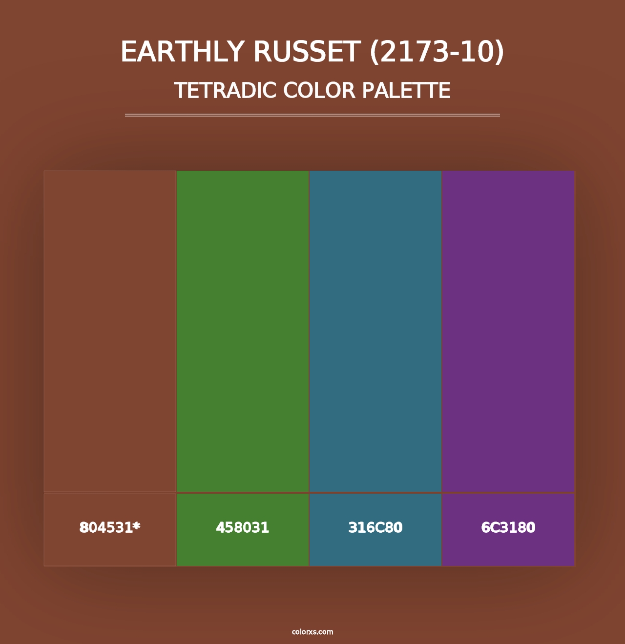 Earthly Russet (2173-10) - Tetradic Color Palette